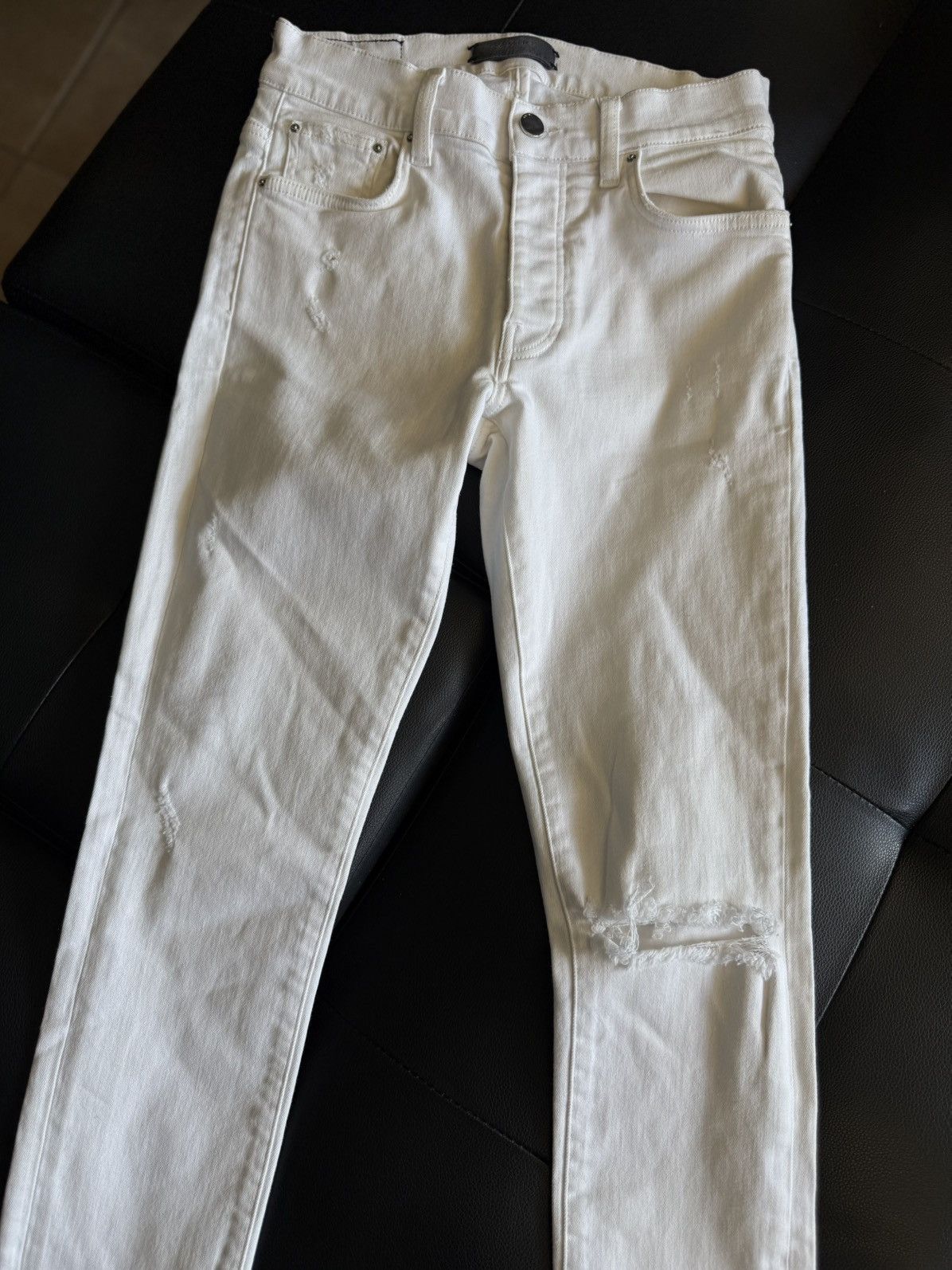 Amiri Amiri Straight Leg White Jeans Size 28 Clean Size US 28 / EU 44 - 4 Thumbnail