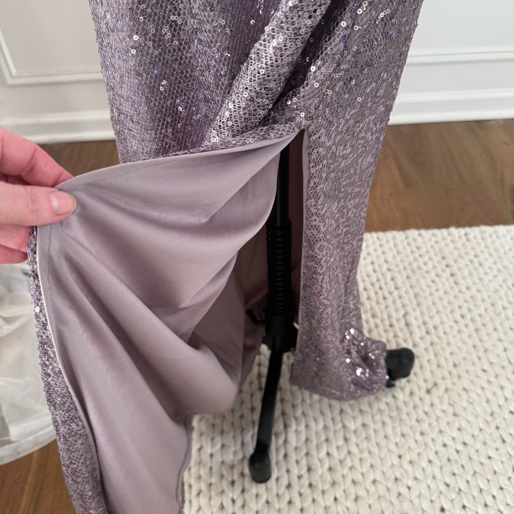 Other Be by Chetta B Lavendar Mauve Halter Style Formal Dress Gown Size L / US 10 / IT 46 - 4 Thumbnail