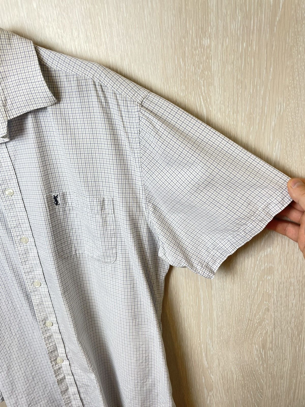 Yves Saint Laurent Vintage YSL Yves Saint Laurent Shirt Button Up Size US L / EU 52-54 / 3 - 3 Thumbnail