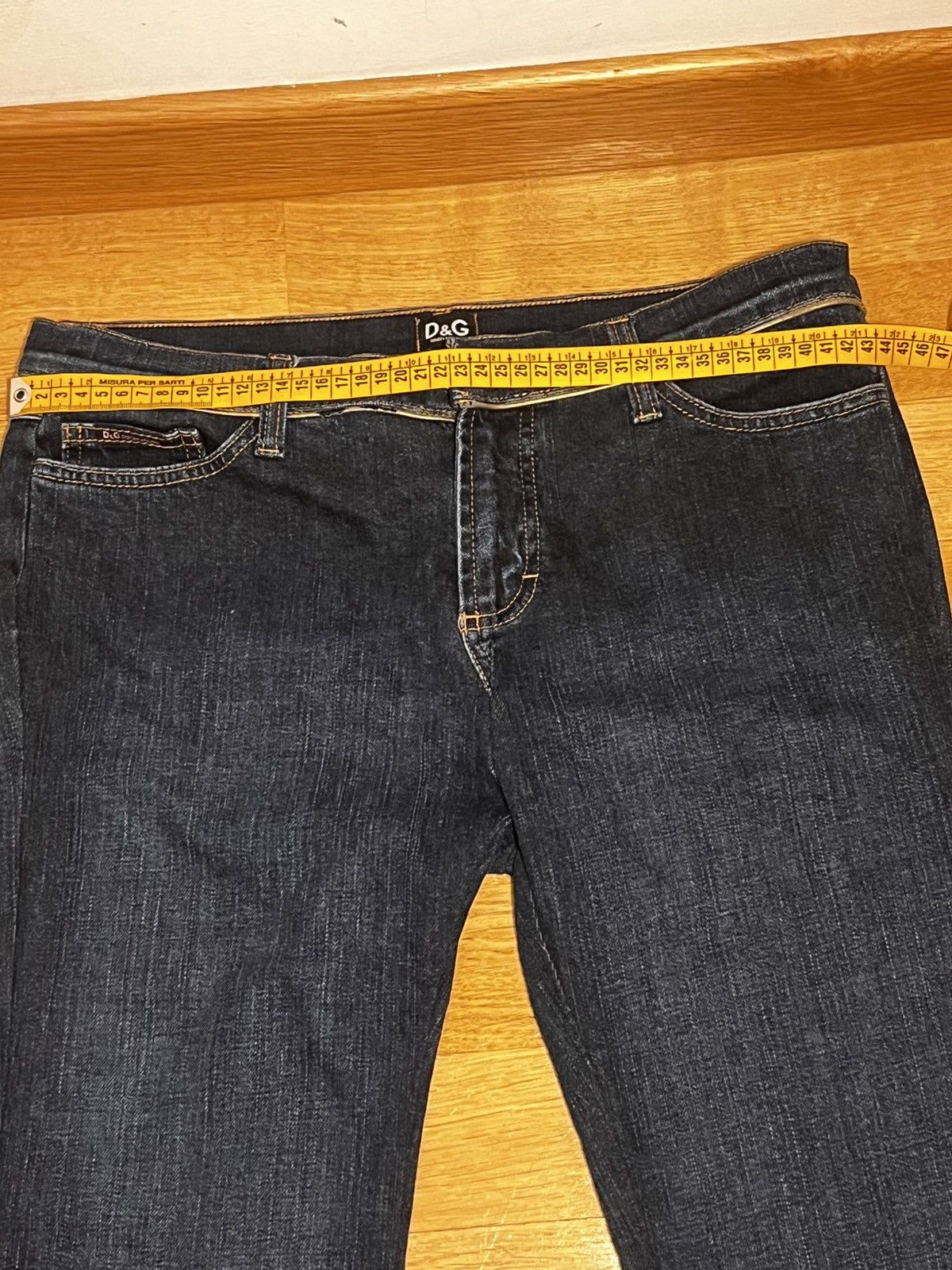 Dolce & Gabbana D&G Dolce & Gabbana Archive "Gold Logo" Jeans y2k Size 33" - 6 Thumbnail