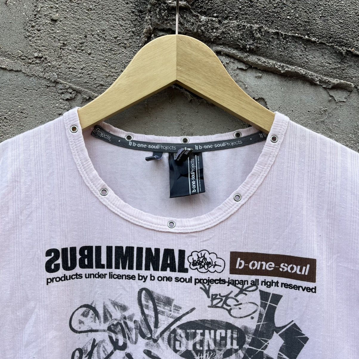 Le Grande Bleu (L.G.B.) Japanese brand B One Soul Y2K Poem Punk Shirt Size US XL / EU 56 / 4 - 5 Thumbnail