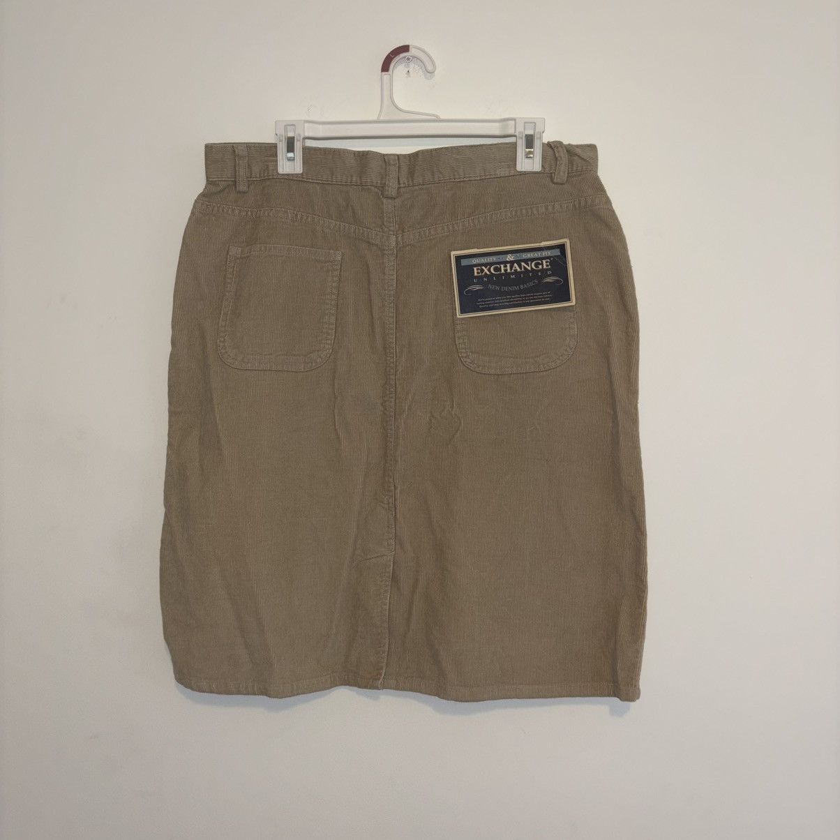 Other NWT Exchange Unlimited Tan Denim Midi Skirt Size 38" / US 16 / IT 52 - 6 Thumbnail
