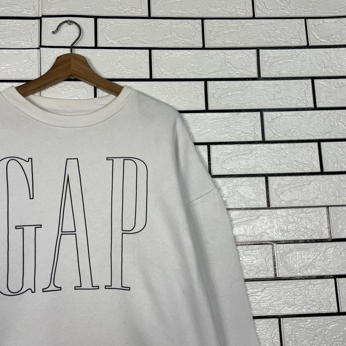 Gap Gap Big Logo White Sweatshirt Size US M / EU 48-50 / 2 - 5 Thumbnail