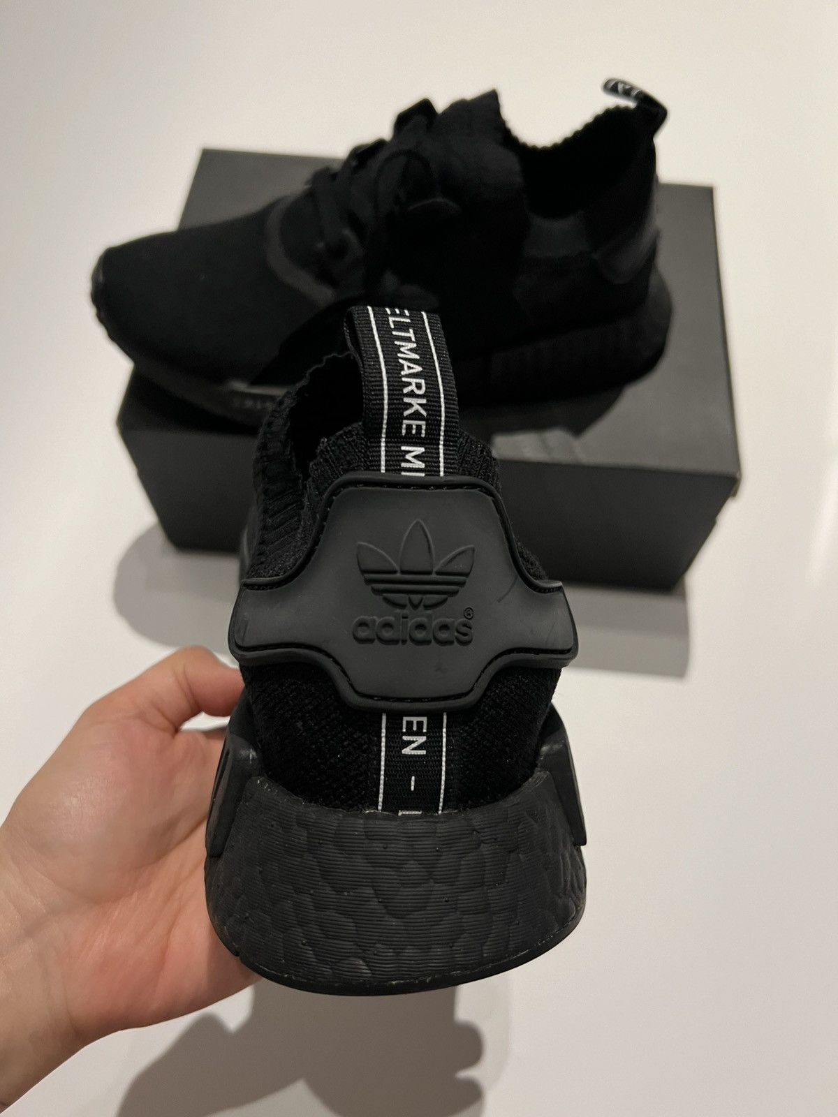 adidas gazelle silver green womens 2016 Adidas Originals NMD R1 PK Primeknit Triple White BA8630 Black Wh –  KixBros main image 1