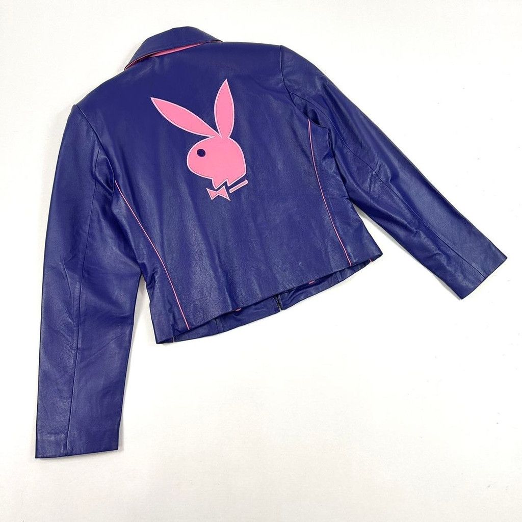 Playboy y2k Playboy purple genuine leather purple jacket Size S / US 4 / IT 40 - 2 Thumbnail
