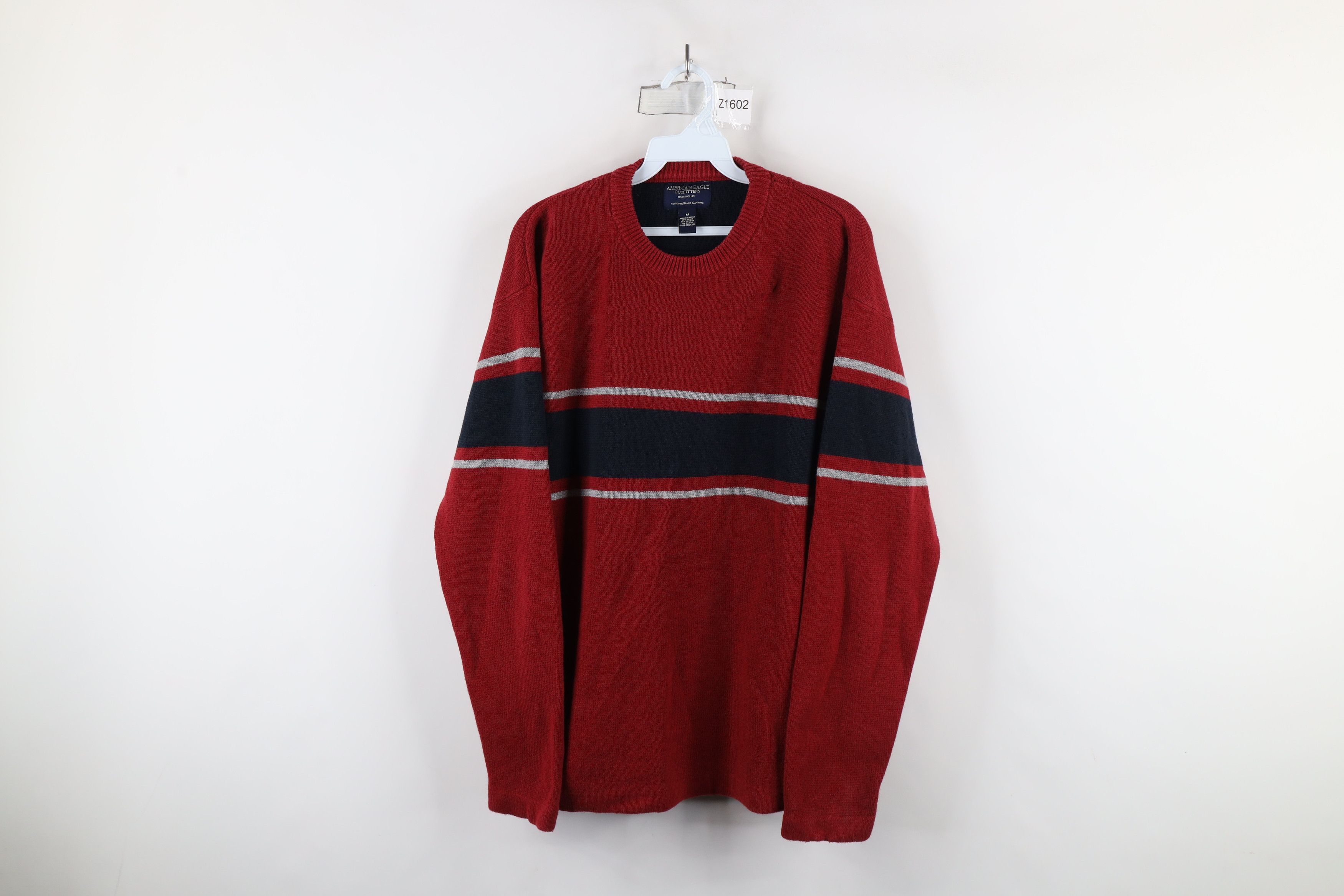 American Eagle Outfitters × Vintage Vintage 90s Y2K American Eagle Outfitters Block Knit Sweater Size US M / EU 48-50 / 2 - 1 Thumbnail