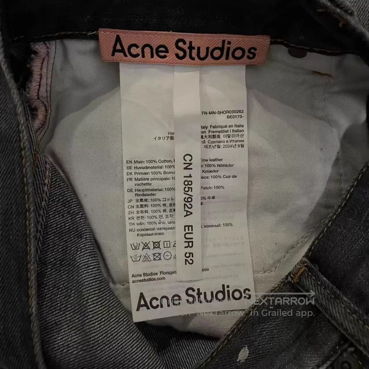 Acne Studios Black Denim Shorts with Distressed Paint Details. Size US 36 / EU 52 - 4 Thumbnail