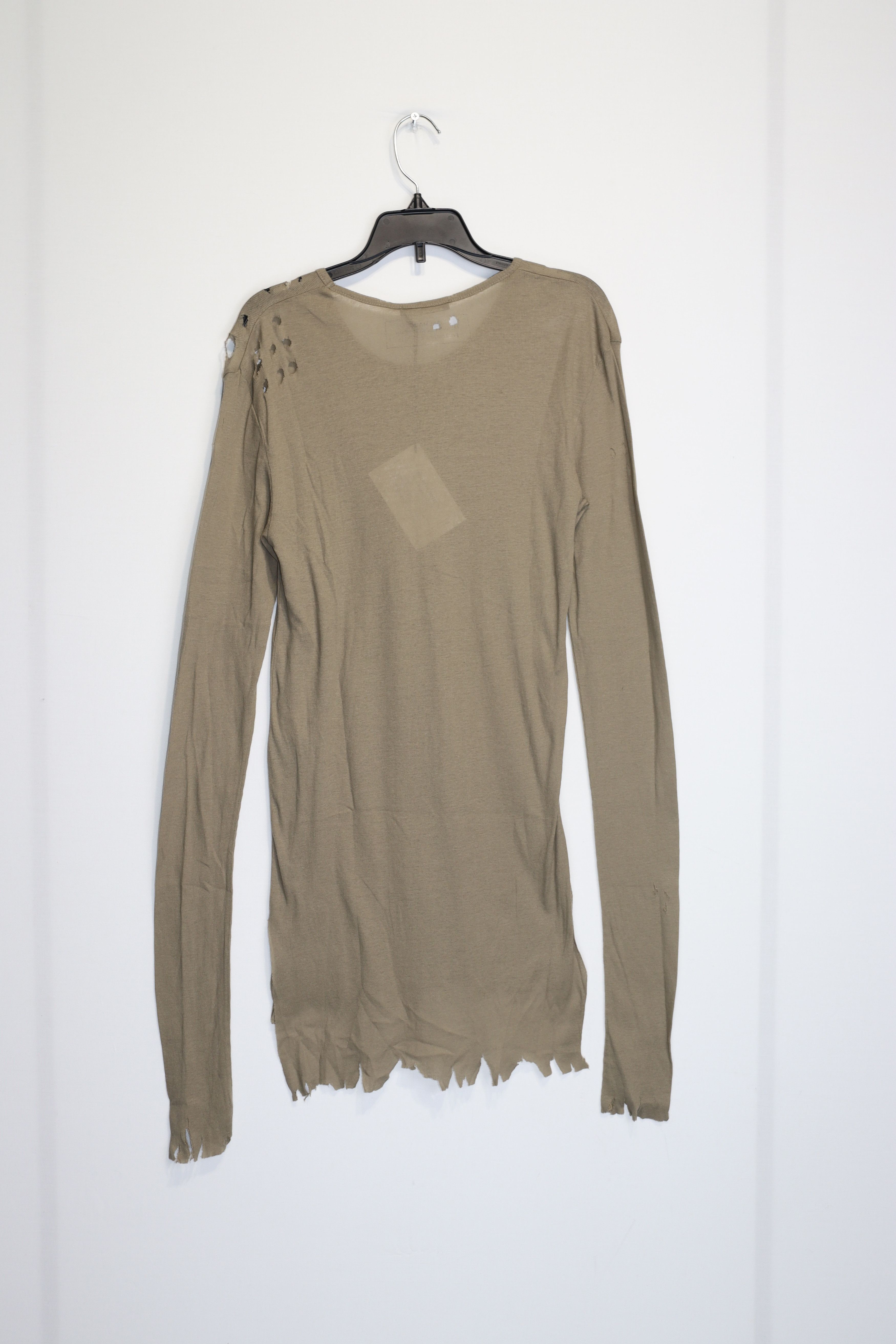 Balmain o1rshd1 Long-Sleeve Distressed T-Shirt in khaki Size US S / EU 44-46 / 1 - 4 Thumbnail