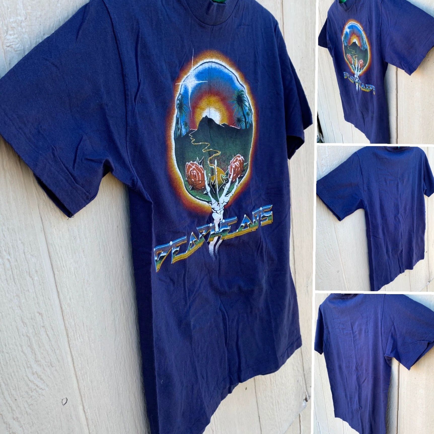 Hanes vtg Deadheads t-shirt 1980s Mens M Blue 100% cotton Hanes Beefy-T graphic tee Psychedelic Art 80s Size US M / EU 48-50 / 2 - 2 Thumbnail