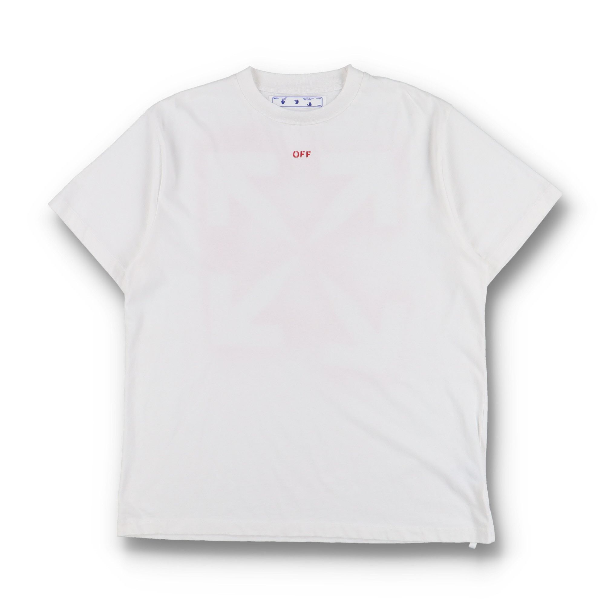 Off-White White and Red Stencil Arrows Oversized T-Shirt Size US XS / EU 42 / 0 - 5 Thumbnail