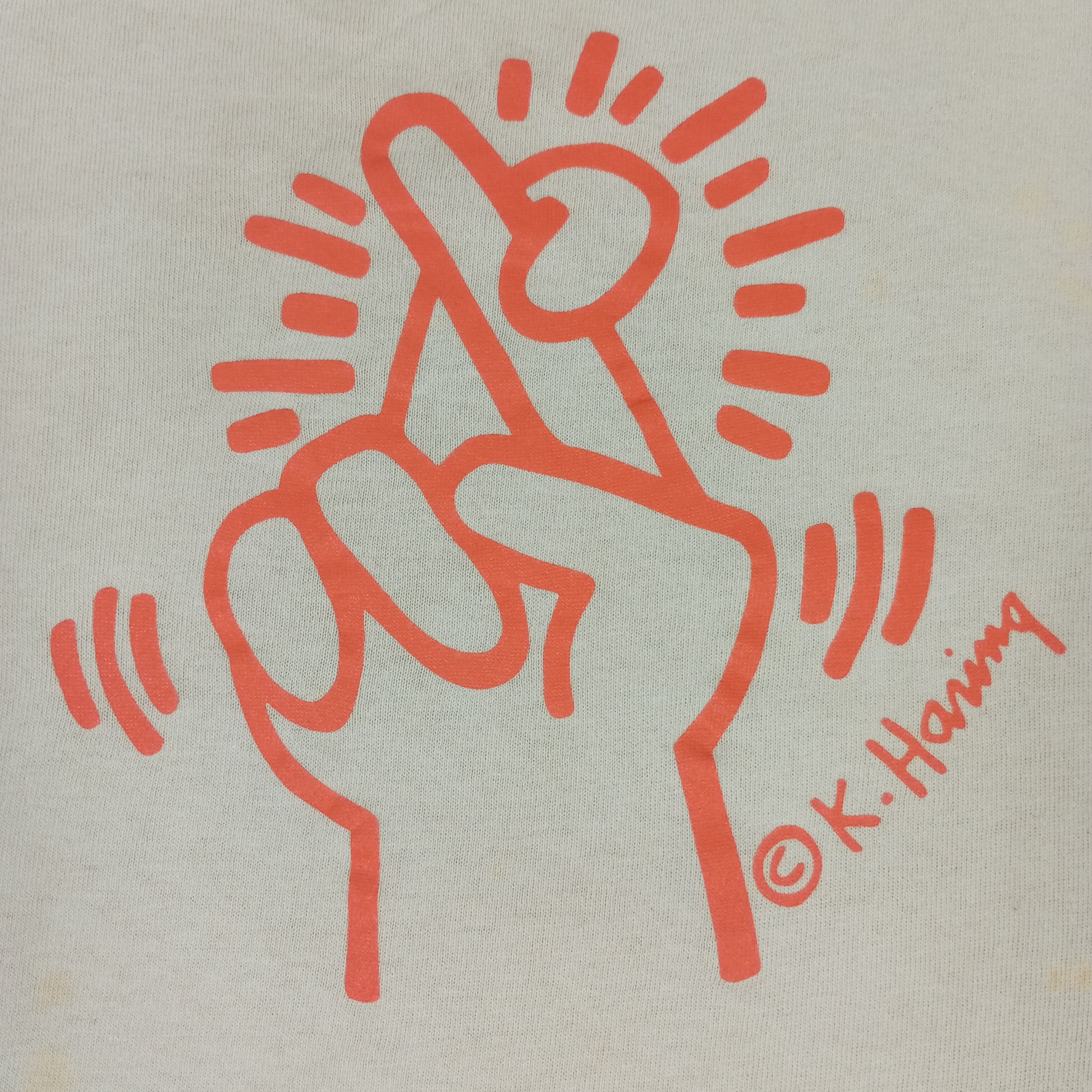 Japanese Brand × Keith Haring × Vintage Keith Haring Art Streetwear Style Tshirt Size US L / EU 52-54 / 3 - 2 Thumbnail