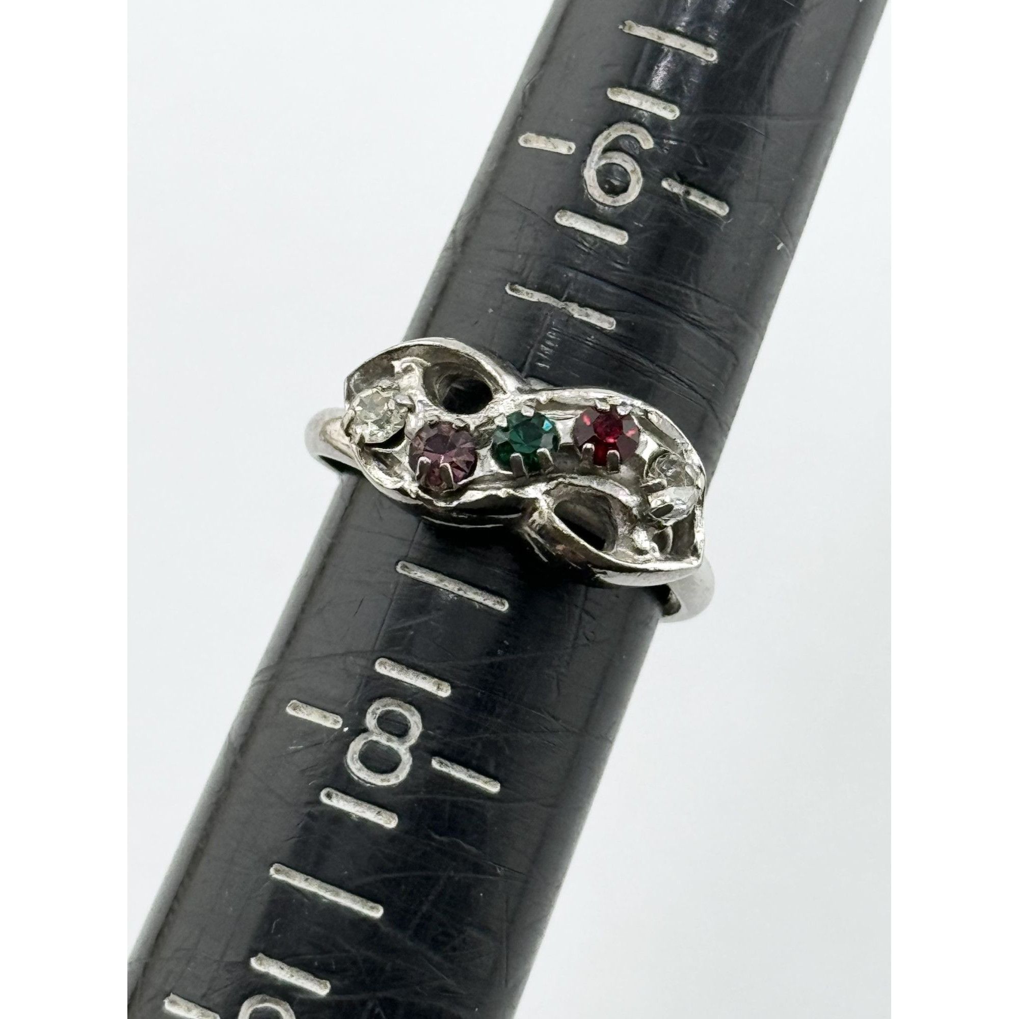 Vintage Vintage Emmons silver rhinestone adjustable ring Size ONE SIZE - 1 Thumbnail