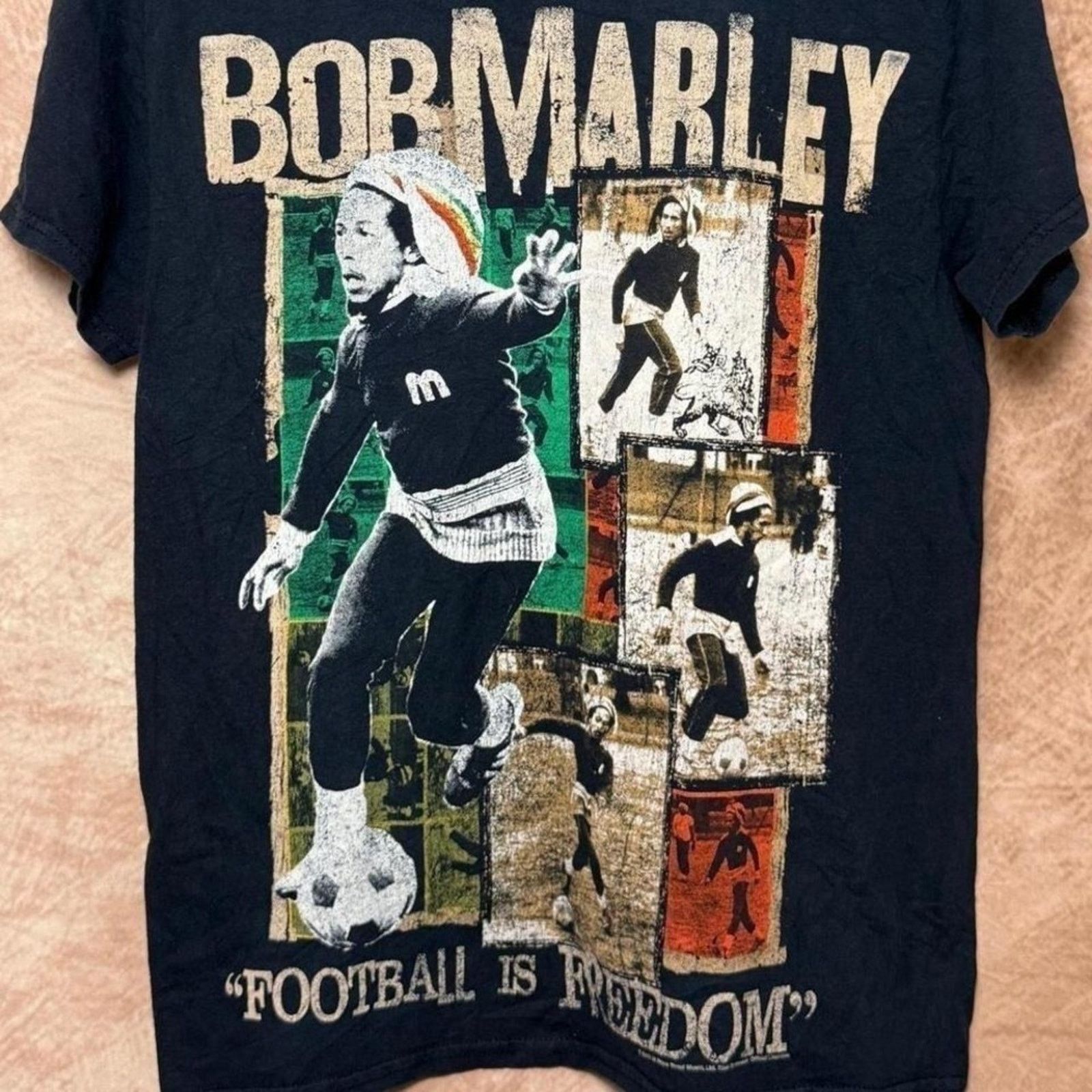 Bob Marley Bob Marley Football Graphic Tee Black Size M Size US M / EU 48-50 / 2 - 3 Thumbnail
