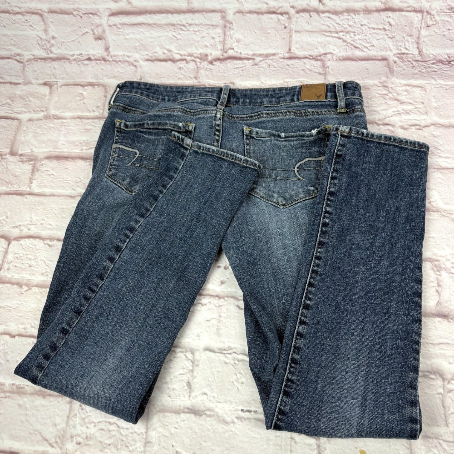 American Eagle Outfitters American Eagle Outfitters Jeans Womens 6 Low Rise Skinny Stretch 31x27 Denim Size 28" / US 6 / IT 42 - 3 Thumbnail