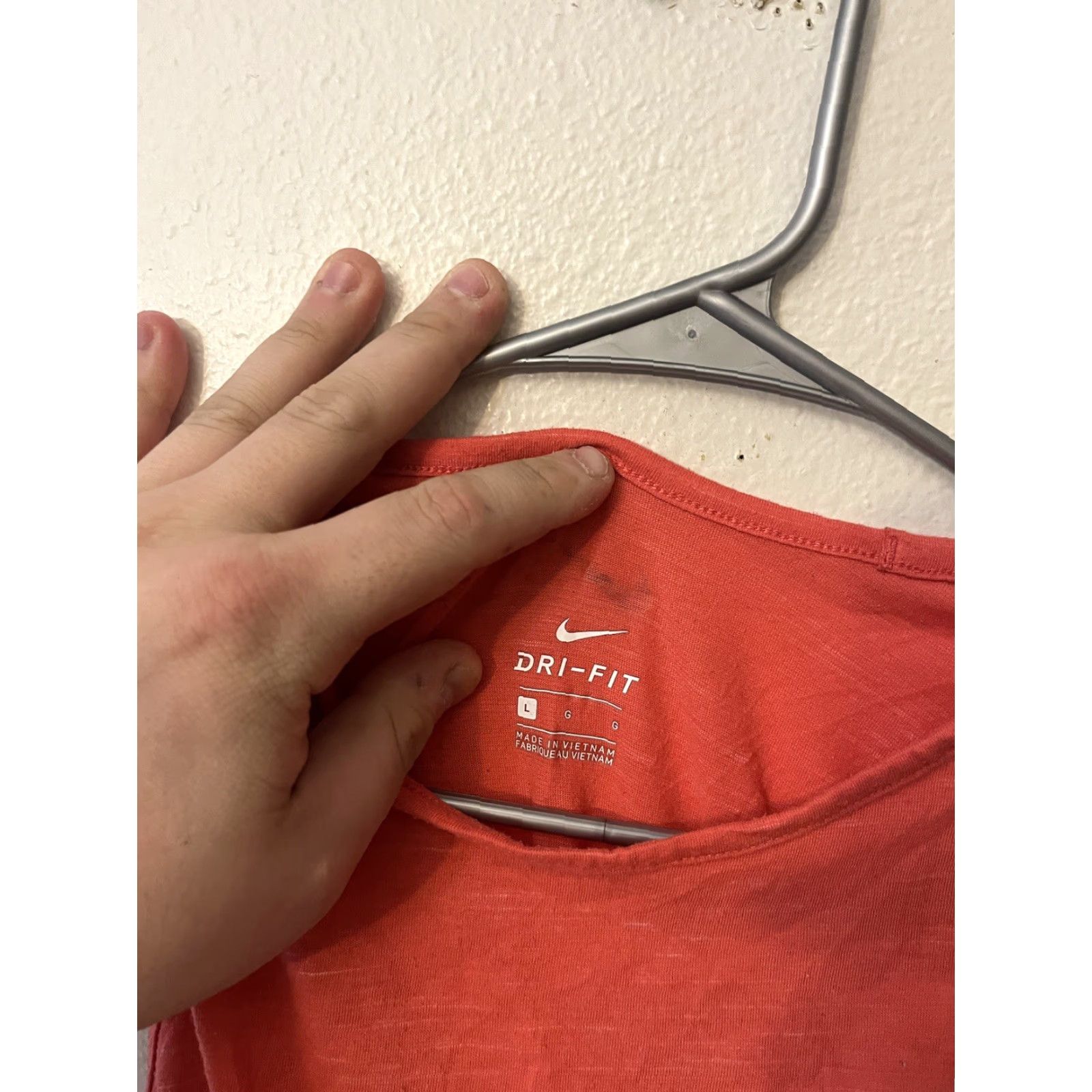 Nike Nike Womens Racerback Tank AO9854 Large Orange Sleeveless Gym Workout Yoga Size ONE SIZE - 2 Thumbnail