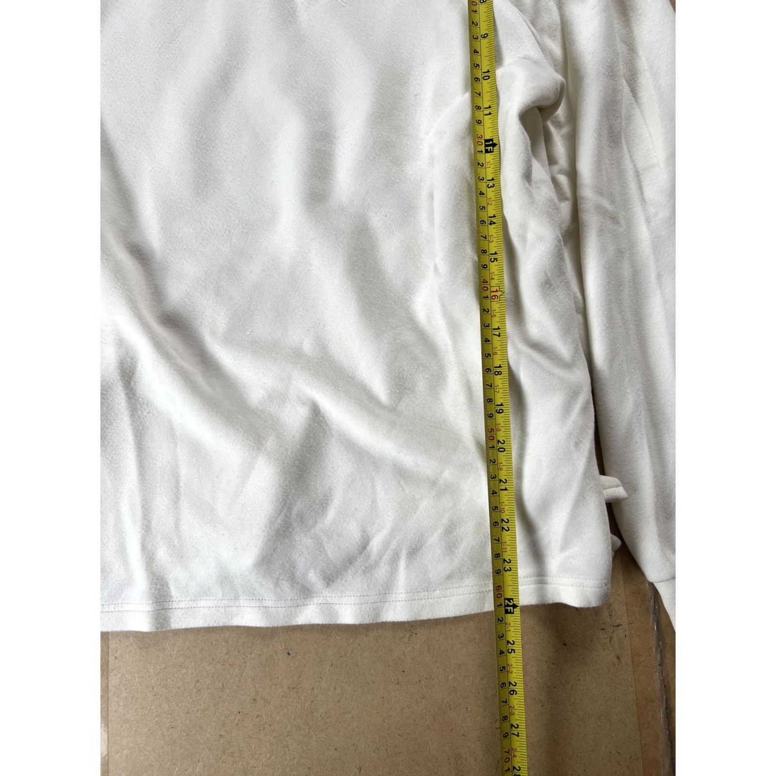 Varley Varley Sweater Womens M White Pullover Mock Neck Lightweight Stretch Raglan Size M / US 6-8 / IT 42-44 - 3 Thumbnail