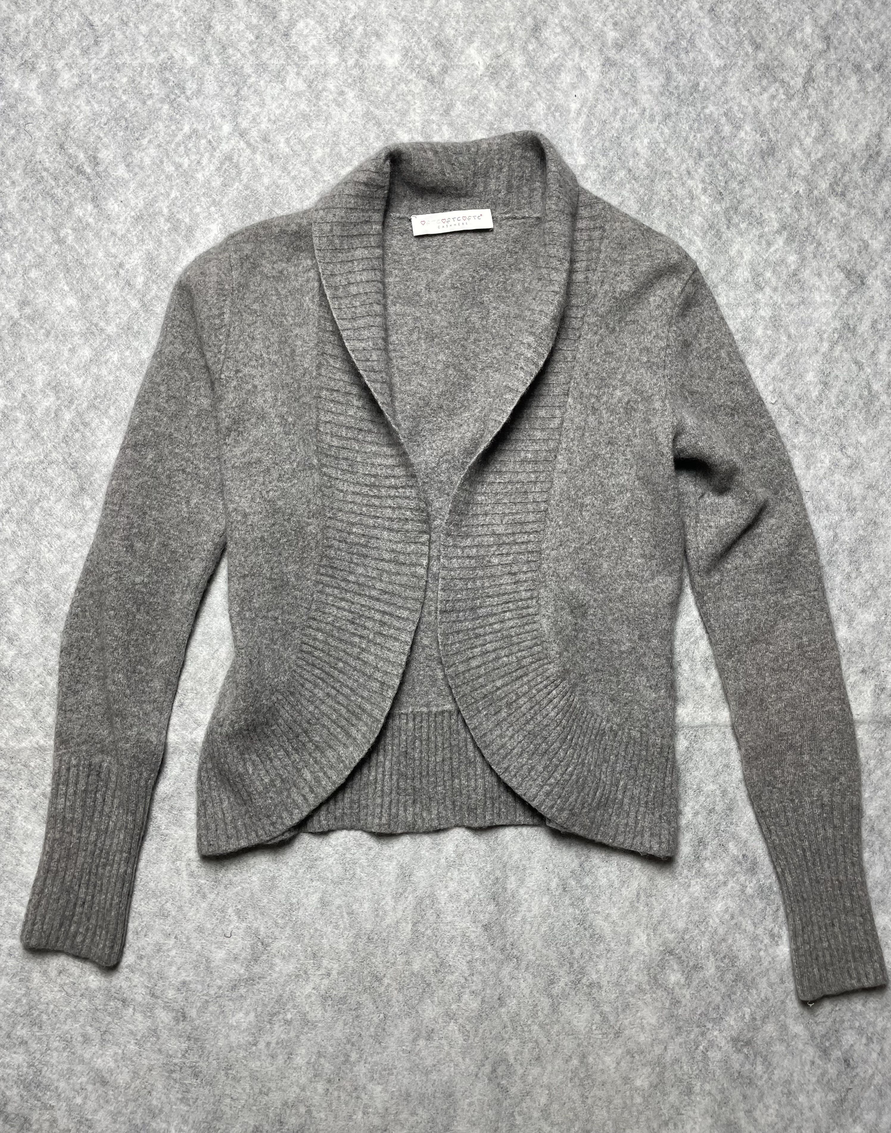 FTC FTC Cashmere Open Front Cardigan Gray Short S/M Size S / US 4 / IT 40 - 1 Thumbnail