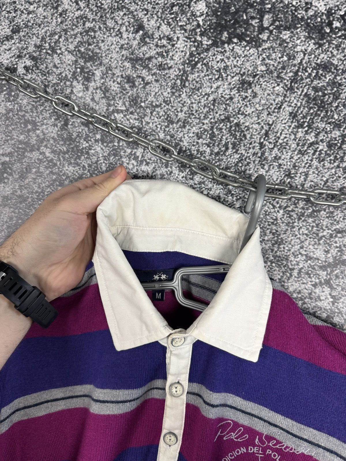 La Martina La Martina Polo Shirt Long Sleeve Striper Rugby Style Size M Size US M / EU 48-50 / 2 - 18 Thumbnail