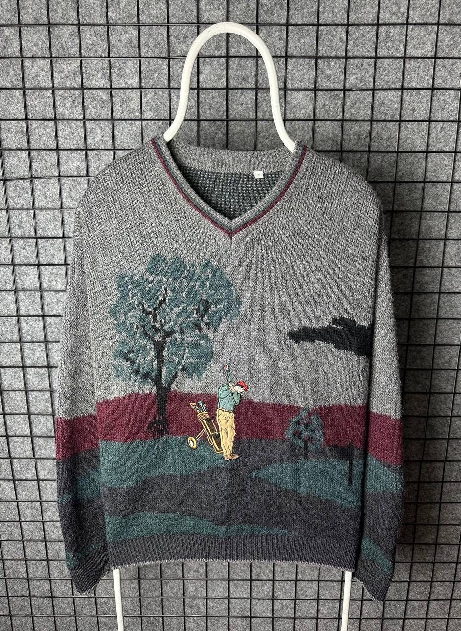 Other 90s Vintage CANDA Golf Player Overprint Sweater S Size US S / EU 44-46 / 1 - 1 Thumbnail