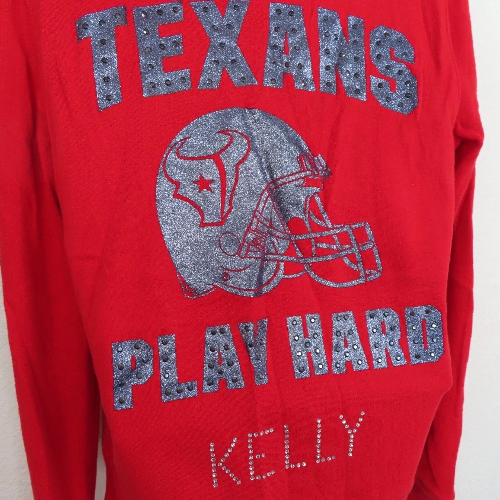 Victoria's Secret PINK Victoria's Secret Medium Houston Texans Zip Hoodie Rhinestone Glitter NFL Size M / US 6-8 / IT 42-44 - 5 Thumbnail