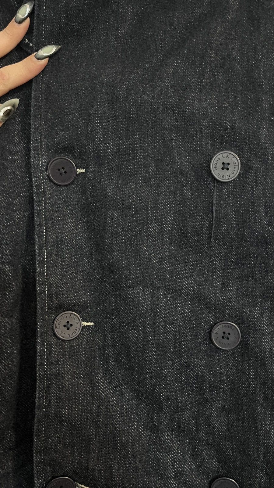 Calvin Klein Calvin Klein Jeans Dark Wash Coat Size L / US 10 / IT 46 - 2 Thumbnail