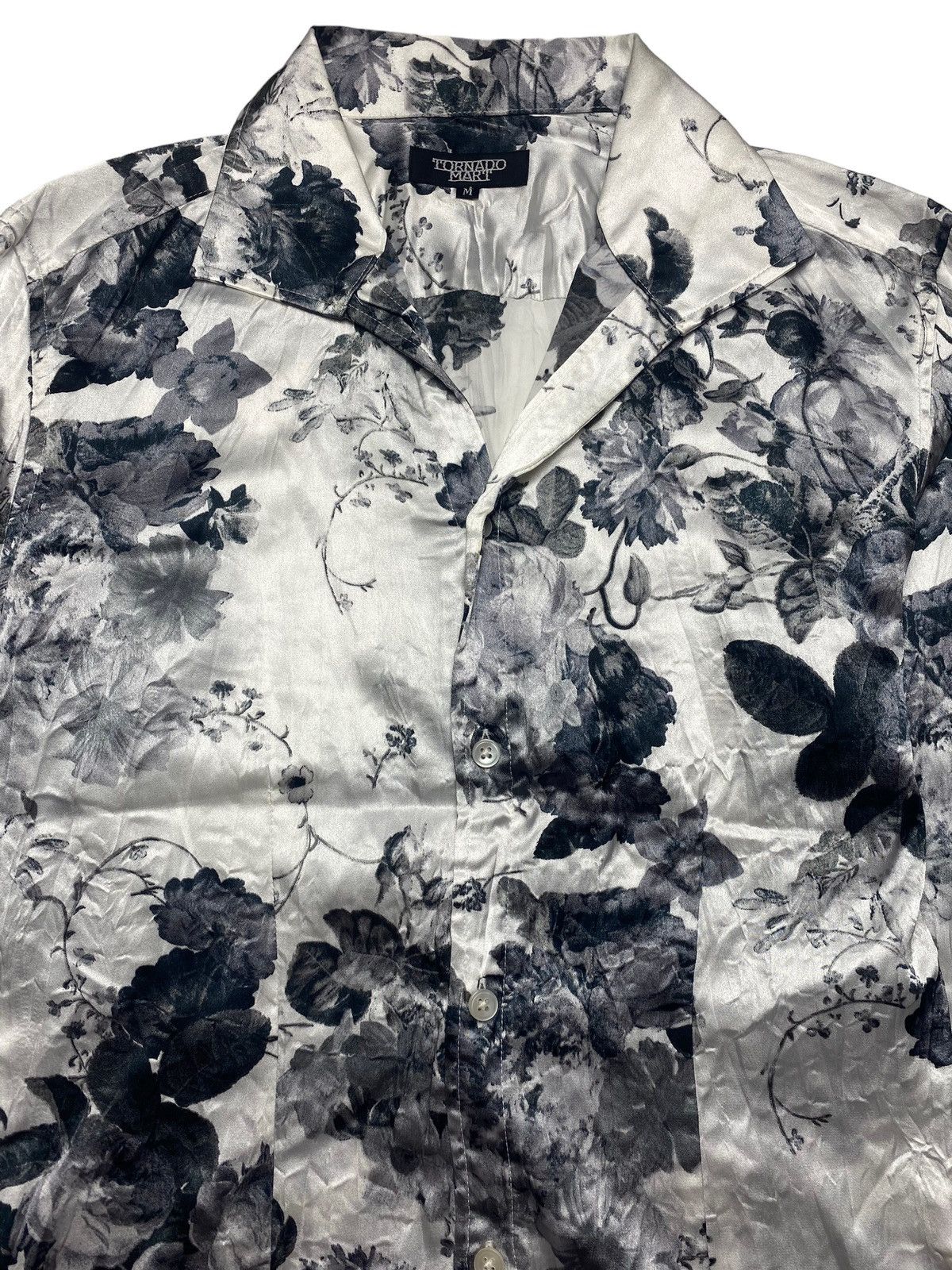 Japanese Brand 2000s Tornado Mart - Romantic Rose Shiny Button Shirt Size US M / EU 48-50 / 2 - 5 Thumbnail
