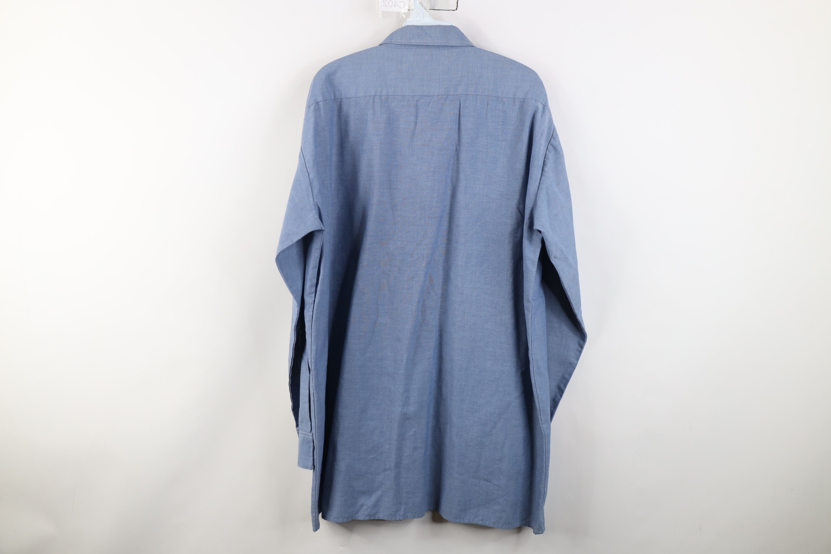 Dickies Vintage 90s Dickies Chambray Mechanic Button Shirt Workwear Size US L / EU 52-54 / 3 - 13 Thumbnail