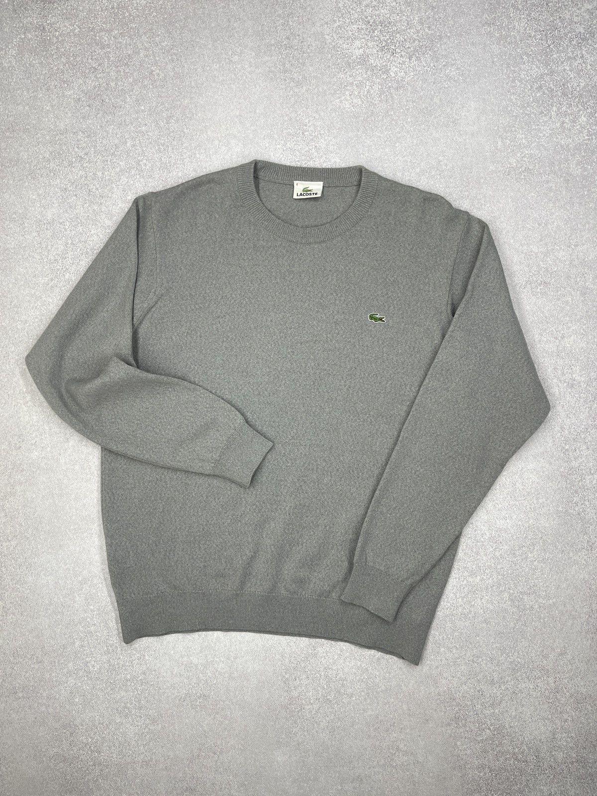 Lacoste Mens Lacoste Wool Sweater Grey Y2K France Designer Vintage Size US M / EU 48-50 / 2 - 2 Thumbnail