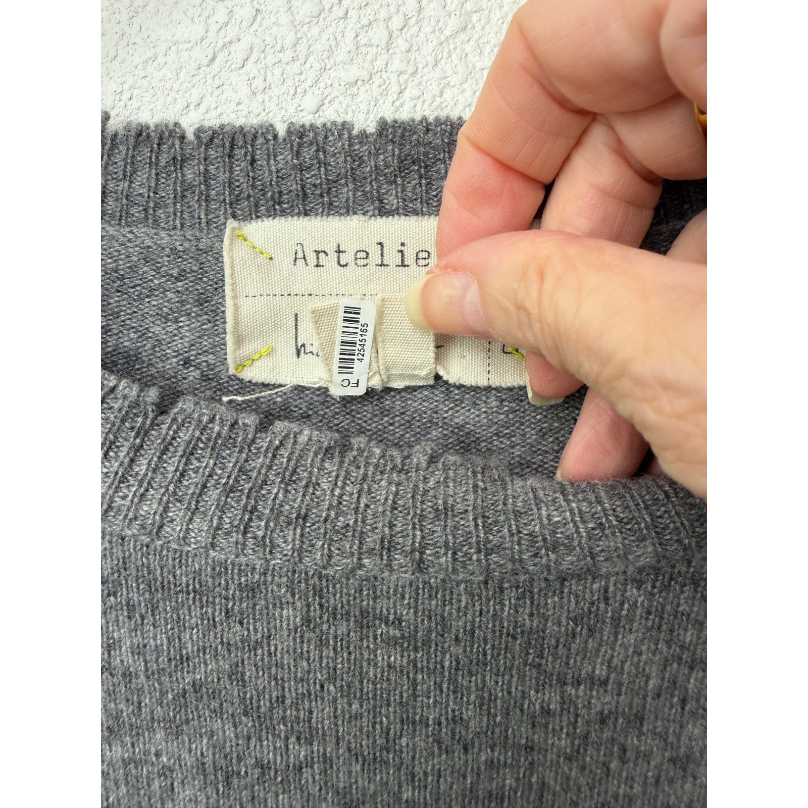 Other Artelier Nicole Miller Cashmere Eye Sweater Women P Gray Size S / US 4 / IT 40 - 10 Thumbnail
