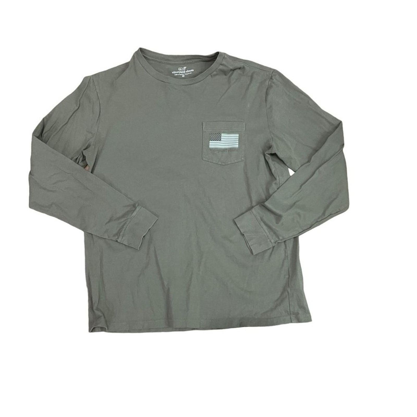 Vineyard Vines Vineyard Vines Men’s Tonal Flag Long Sleeve Pocket T Medium Size US M / EU 48-50 / 2 - 1 Thumbnail