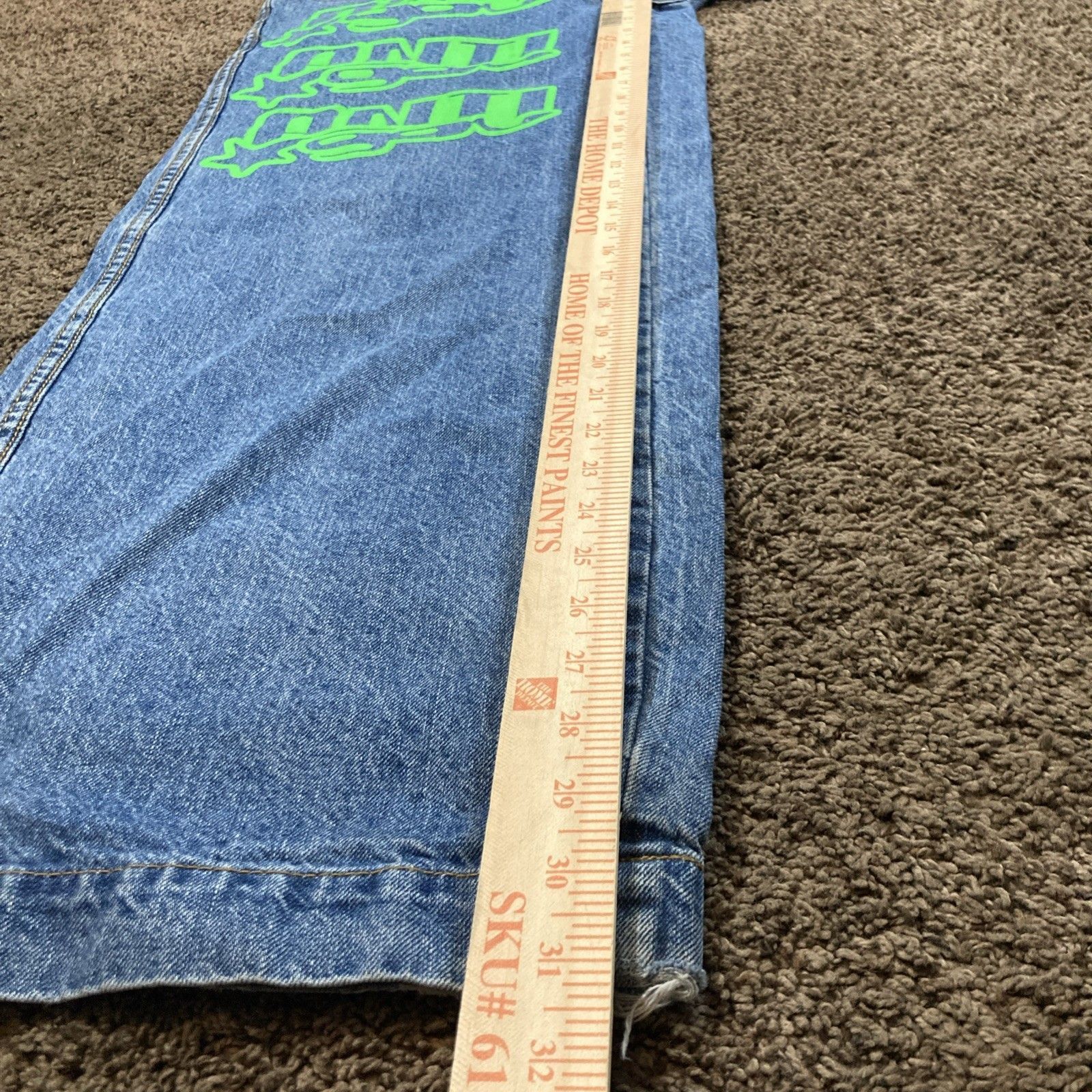 JNCO JNCO 85 "Anti Gov" Y2k Grunge Skater Denim Jeans Mens sz 30 Size US 30 / EU 46 - 7 Thumbnail