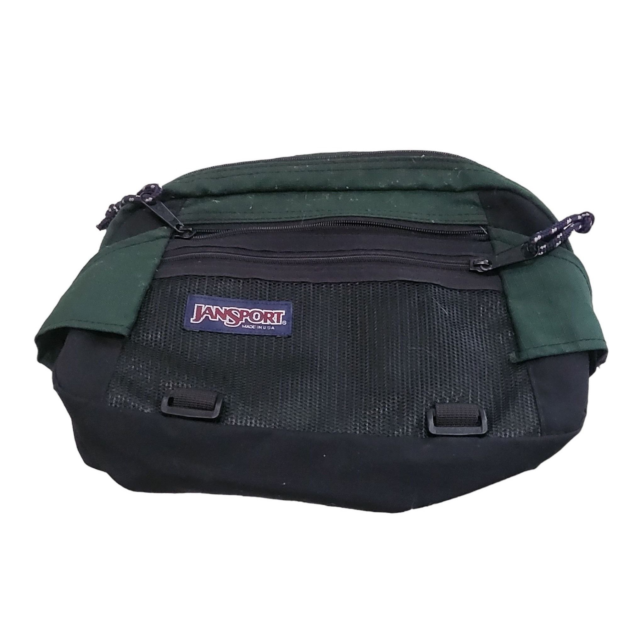 Jansport Jansport Made In USA Green And Black Multi Pocket Belt Bag Grailed