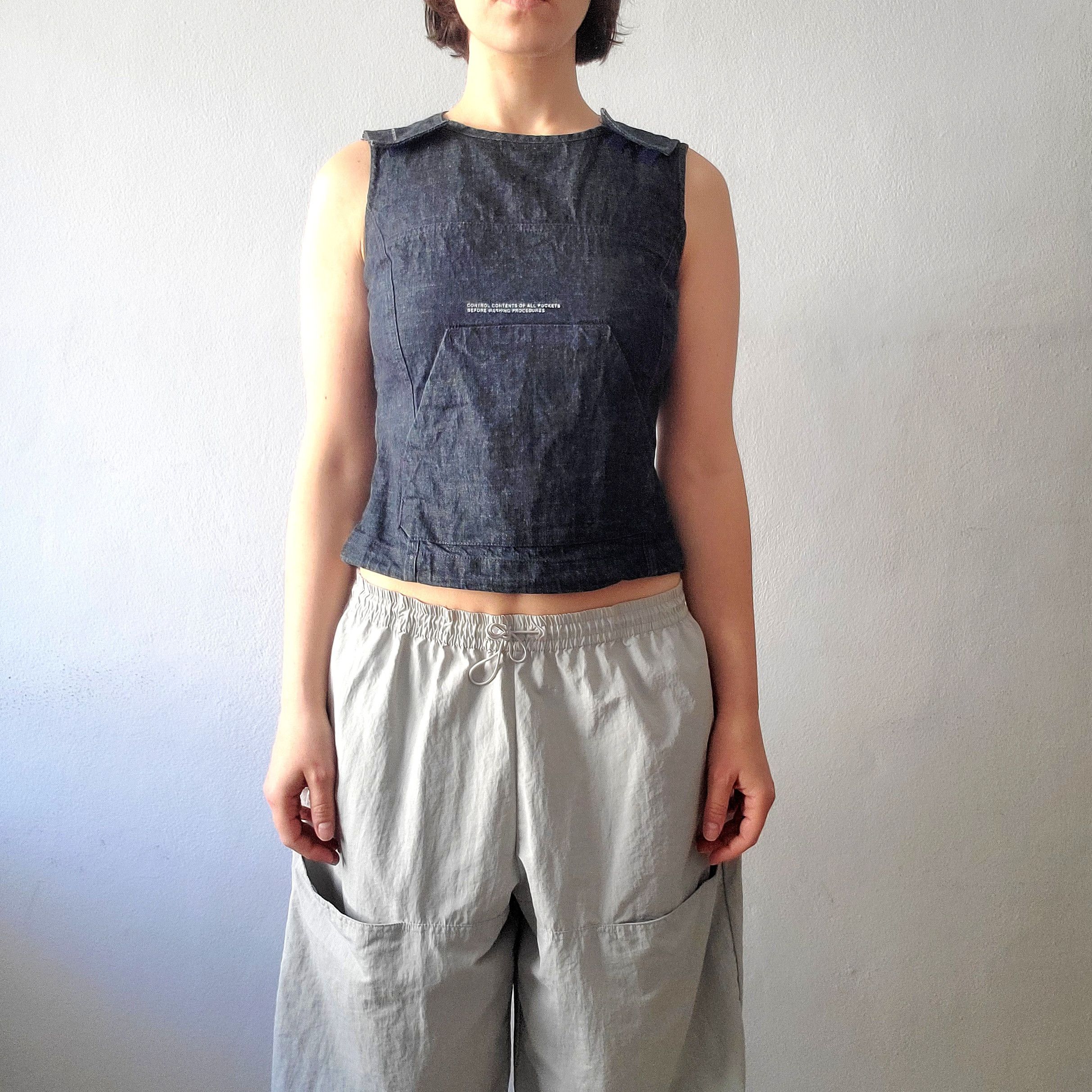 Diesel Diesel rare vintage 90s y2k cargo tech denim vest top Size L / US 10 / IT 46 - 11 Thumbnail