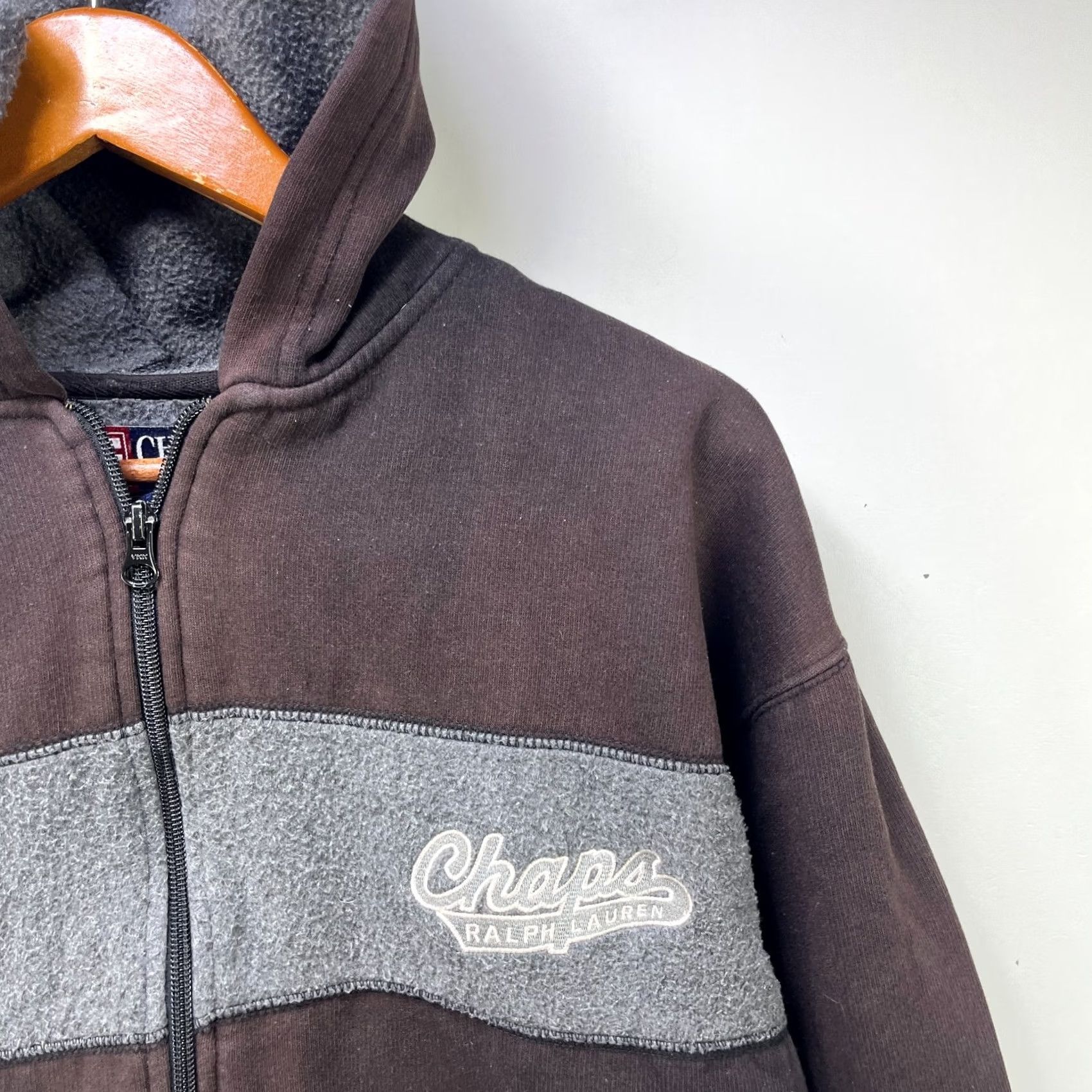 Polo Ralph Lauren VINTAGE Polo Ralph Lauren Chaps Sun Faded Zip Up Hoodie Large Black 90s Mens Sweatshirt Pullover Size US L / EU 52-54 / 3 - 3 Thumbnail