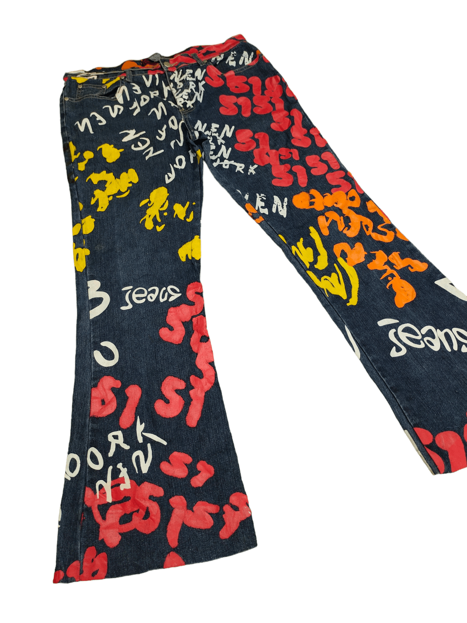 Hysteric Glamour Flare Jeans Neeso Fullprint Bootcut Y2k Goa Jpg Hysterics Size US 32 / EU 48 - 3 Thumbnail