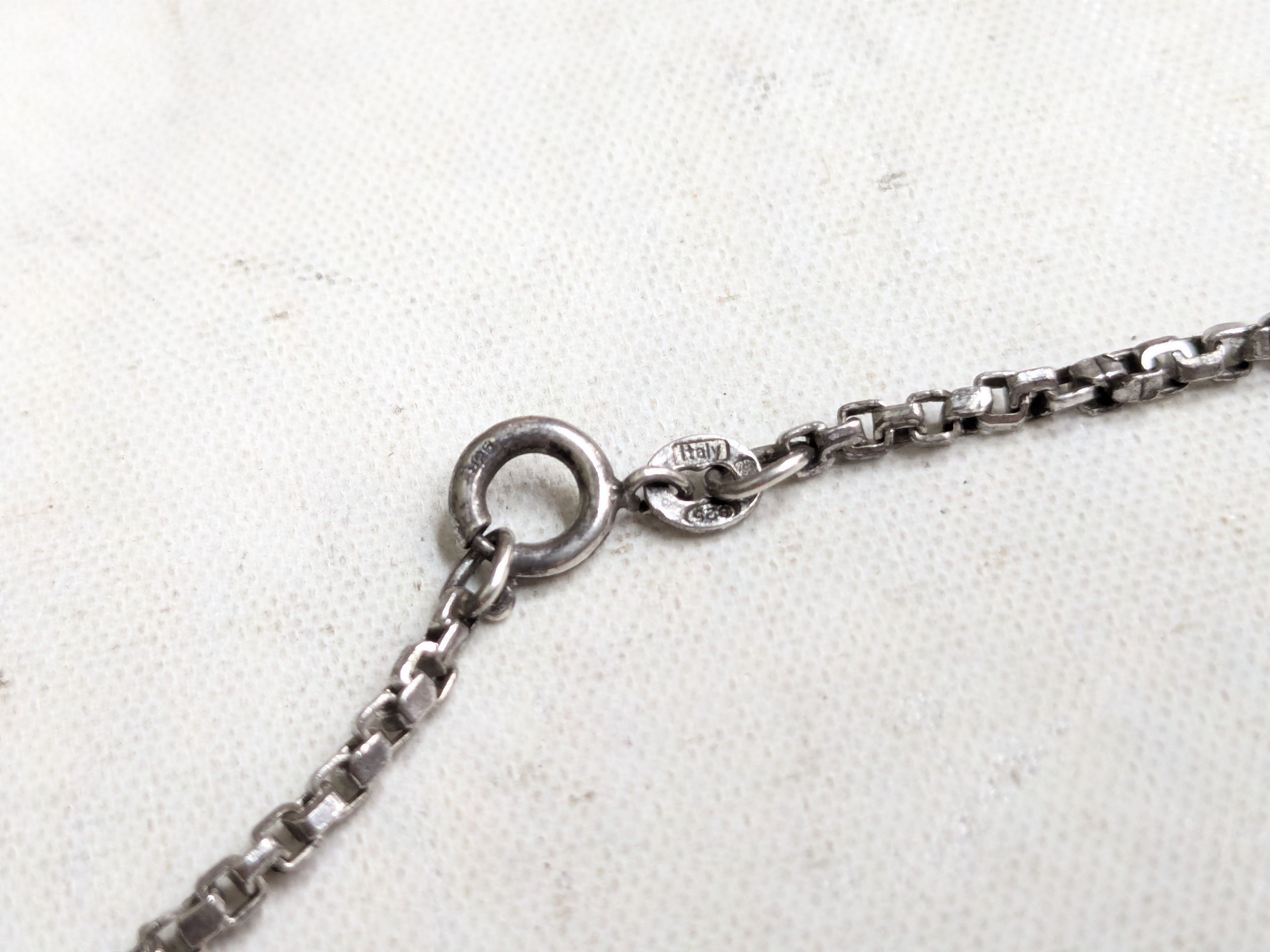 Jewelry Vintage Sterling Silver Box Necklace square 25" Size ONE SIZE - 13 Thumbnail