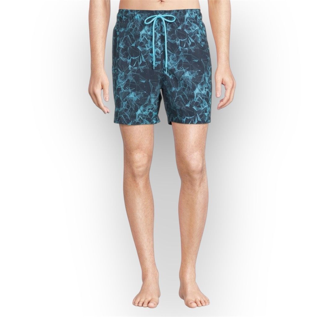 George George, Geometric Novelty Print 6" Swim Trunks with Stretch, Size US 32 / EU 48 - 1 Thumbnail