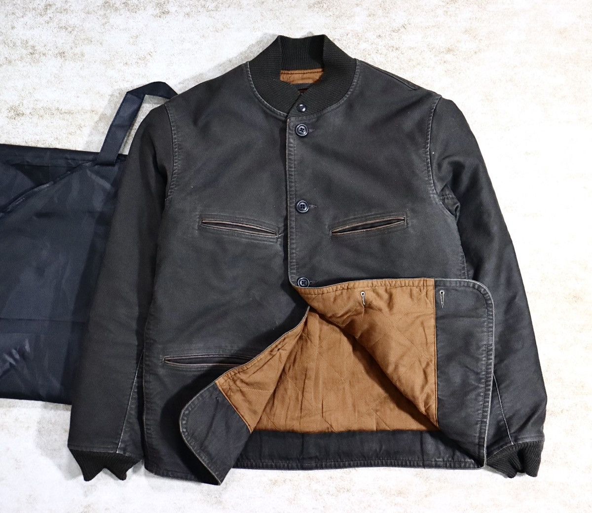 Ralph Lauren RRL Ralph Lauren Leather-Trim Cotton Bomber Jacket Size US M / EU 48-50 / 2 - 10 Thumbnail
