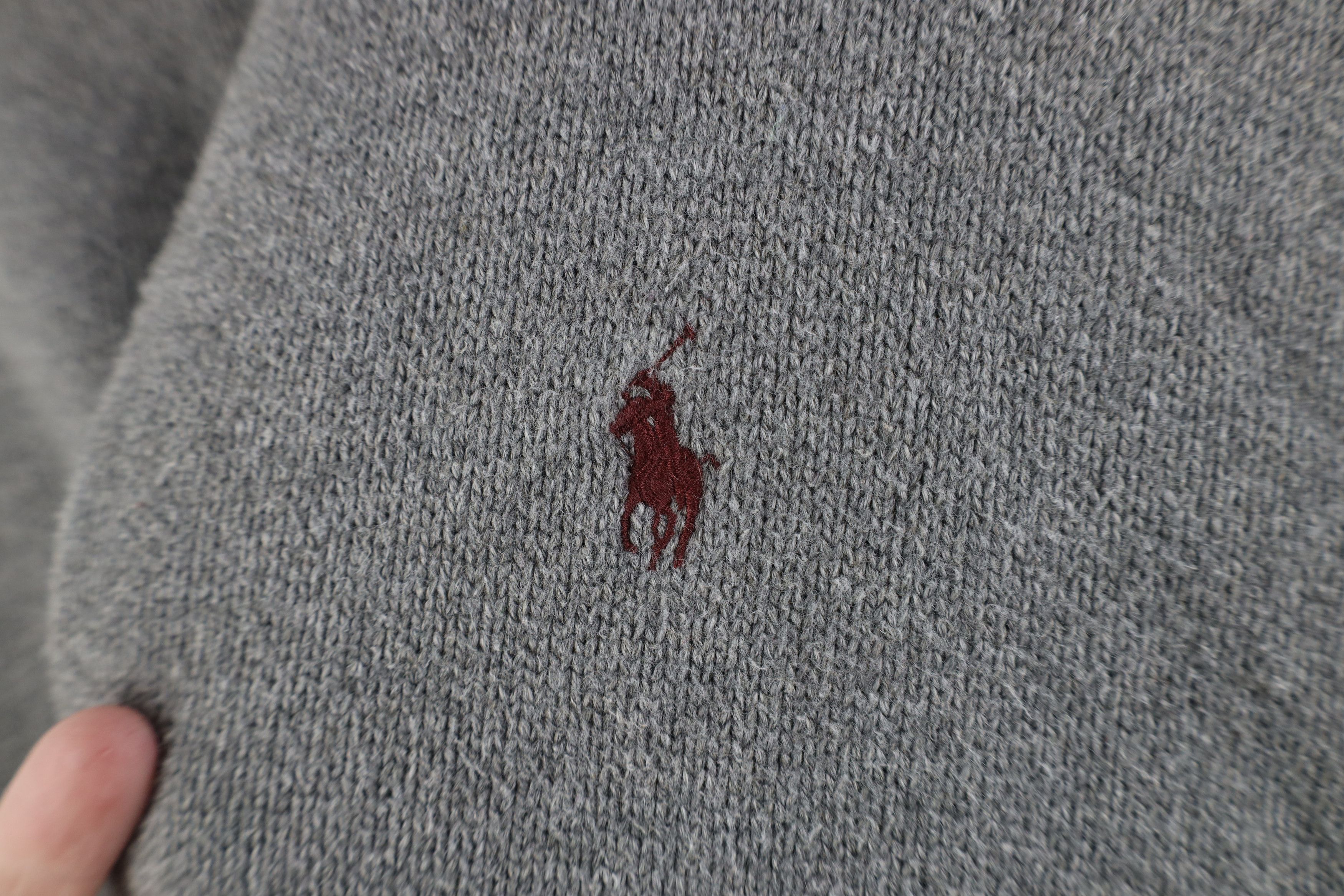 Polo Ralph Lauren Vintage 90s Ralph Lauren Cotton Ribbed Knit Half Zip Sweater Size US L / EU 52-54 / 3 - 4 Thumbnail