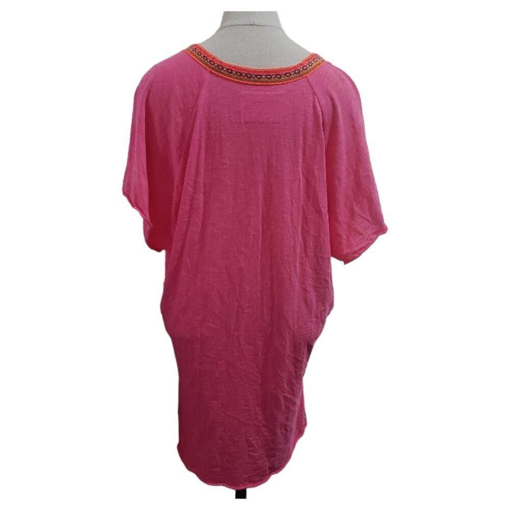 Designer CT1688 pitusa Pink Kaftan Top Standard Size ONE SIZE - 4 Thumbnail