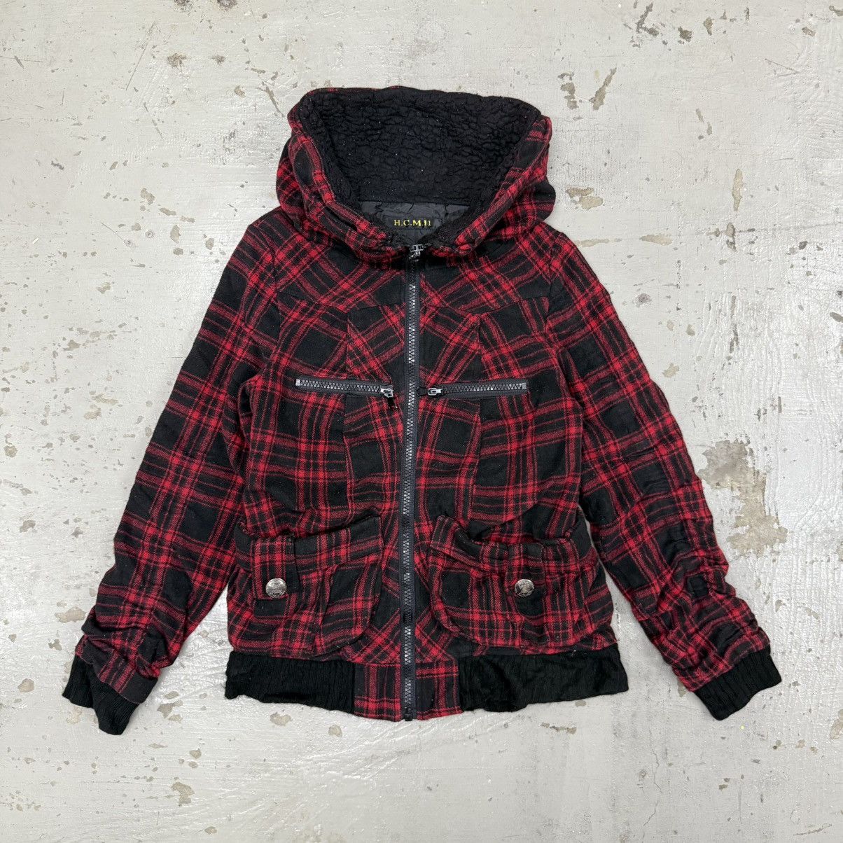 Beauty Beast Seditionaries Punk Gothic Tartan Red Sherpa Shearling Jacket Size US S / EU 44-46 / 1 - 1 Thumbnail
