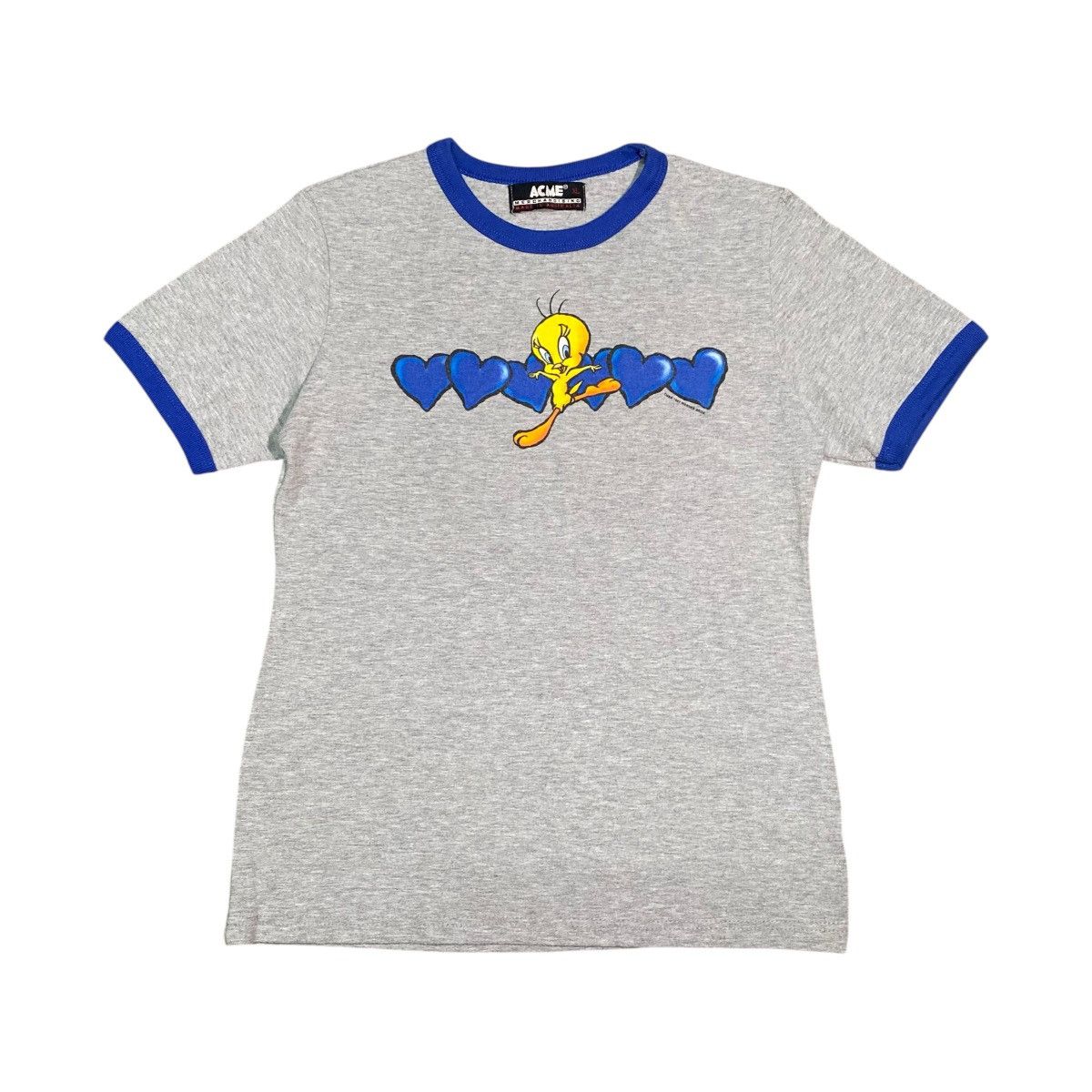 Acme Clothing VINTAGE 1987 LOONEY TUNES TWEETY RINGER T SHIRT Size US XXS / EU 40 - 1 Thumbnail