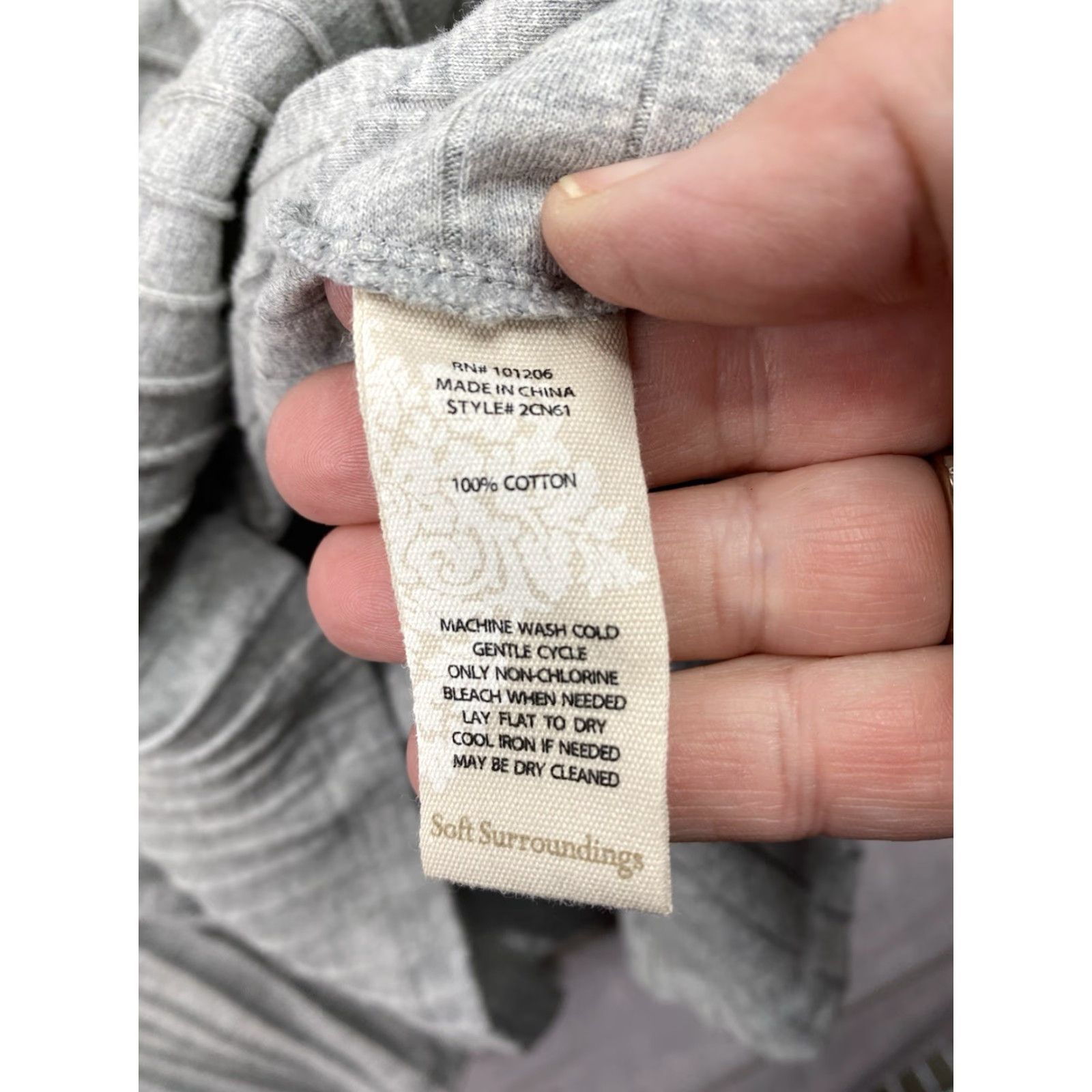 Soft Surroundings Soft Surroundings Dress Women L Gray Ribbed Ruffle Sleeveless Beach Lagenlook Shirt Dress Casual Bohemian Short Dress Womens Size L Gray Size L / US 10 / IT 46 - 4 Thumbnail