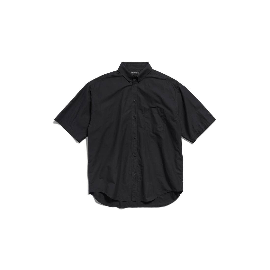 Balenciaga o1srvl11e0825 Metal BB Stencil Short Sleeve Shirt Large Fit Size US XS / EU 42 / 0 - 1 Thumbnail