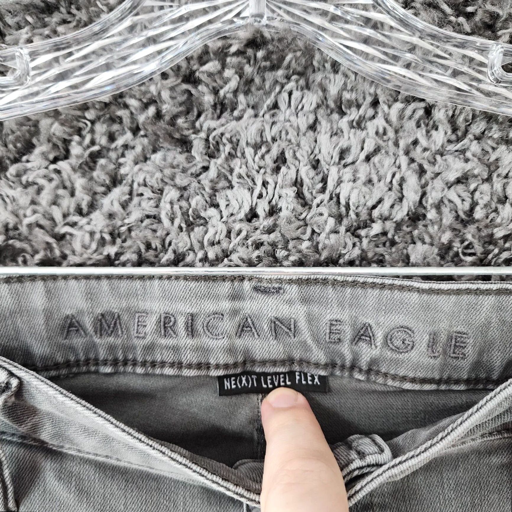 American Eagle Outfitters American Eagle Mens Slim Flex Gray Jeans Size 34x31 Size US 34 / EU 50 - 3 Thumbnail