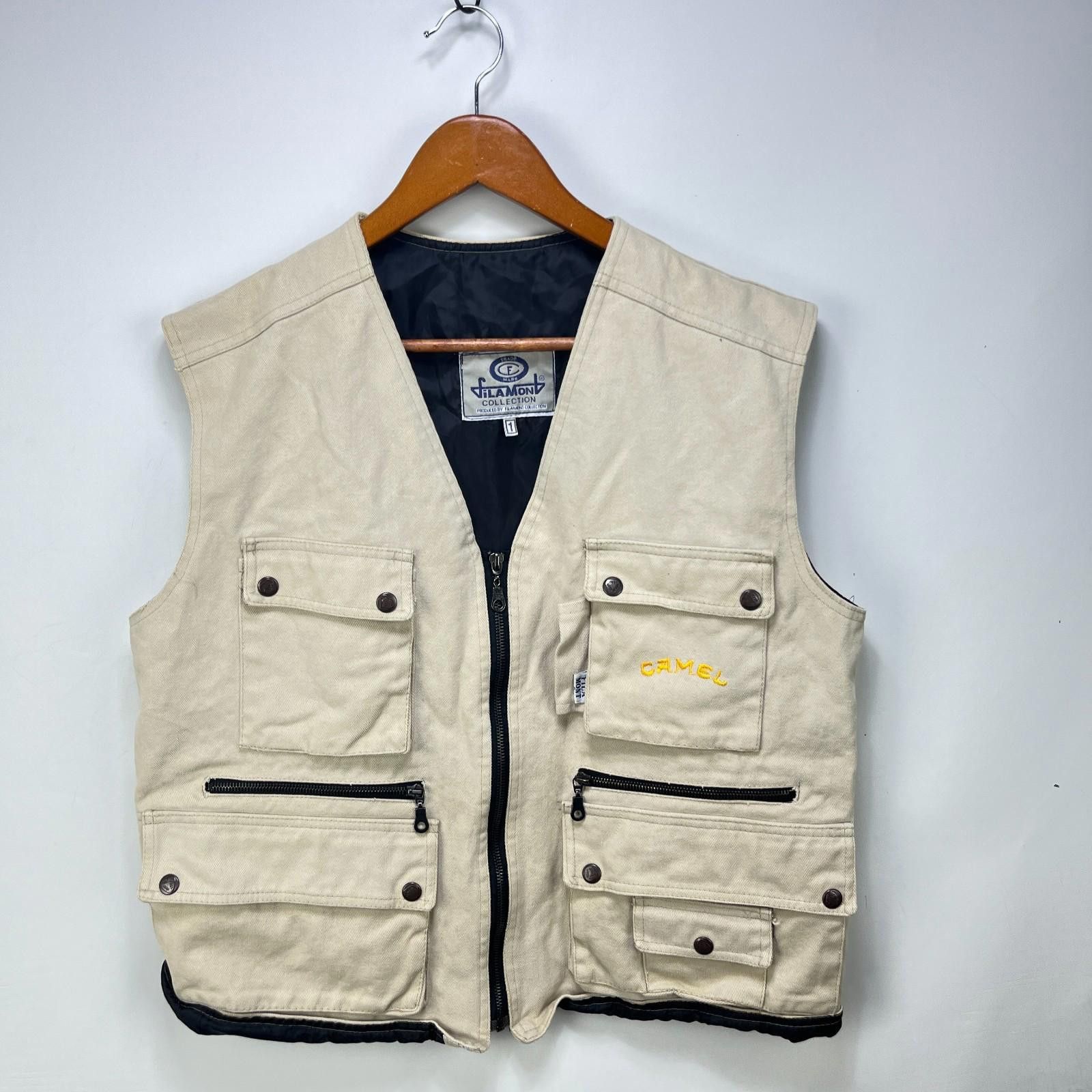 Camel Vintage 90s Camel Cigarettes Rare Fishing Vest Large Jacket Size ONE SIZE - 1 Thumbnail