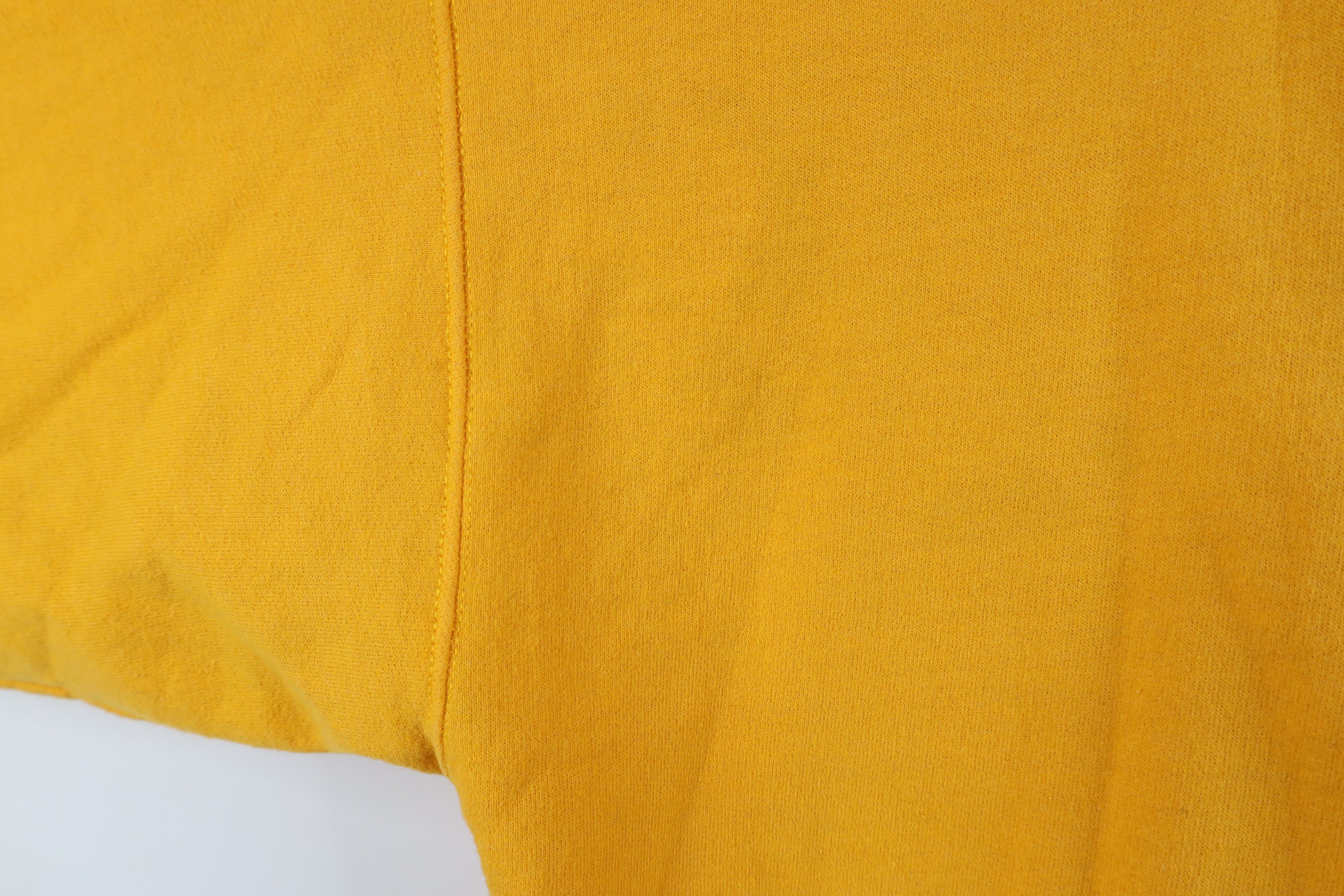 Vintage Vintage 90s Y2K Streetwear Blank Crewneck Sweatshirt Yellow Size US L / EU 52-54 / 3 - 7 Thumbnail