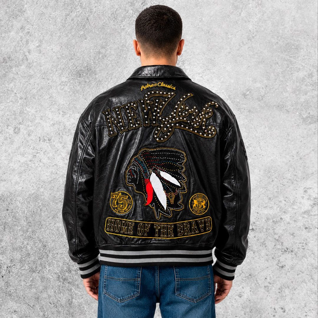 Avirex AVIREX Classics New York Home of the Brave Leather Jacket Size US M / EU 48-50 / 2 - 4 Thumbnail