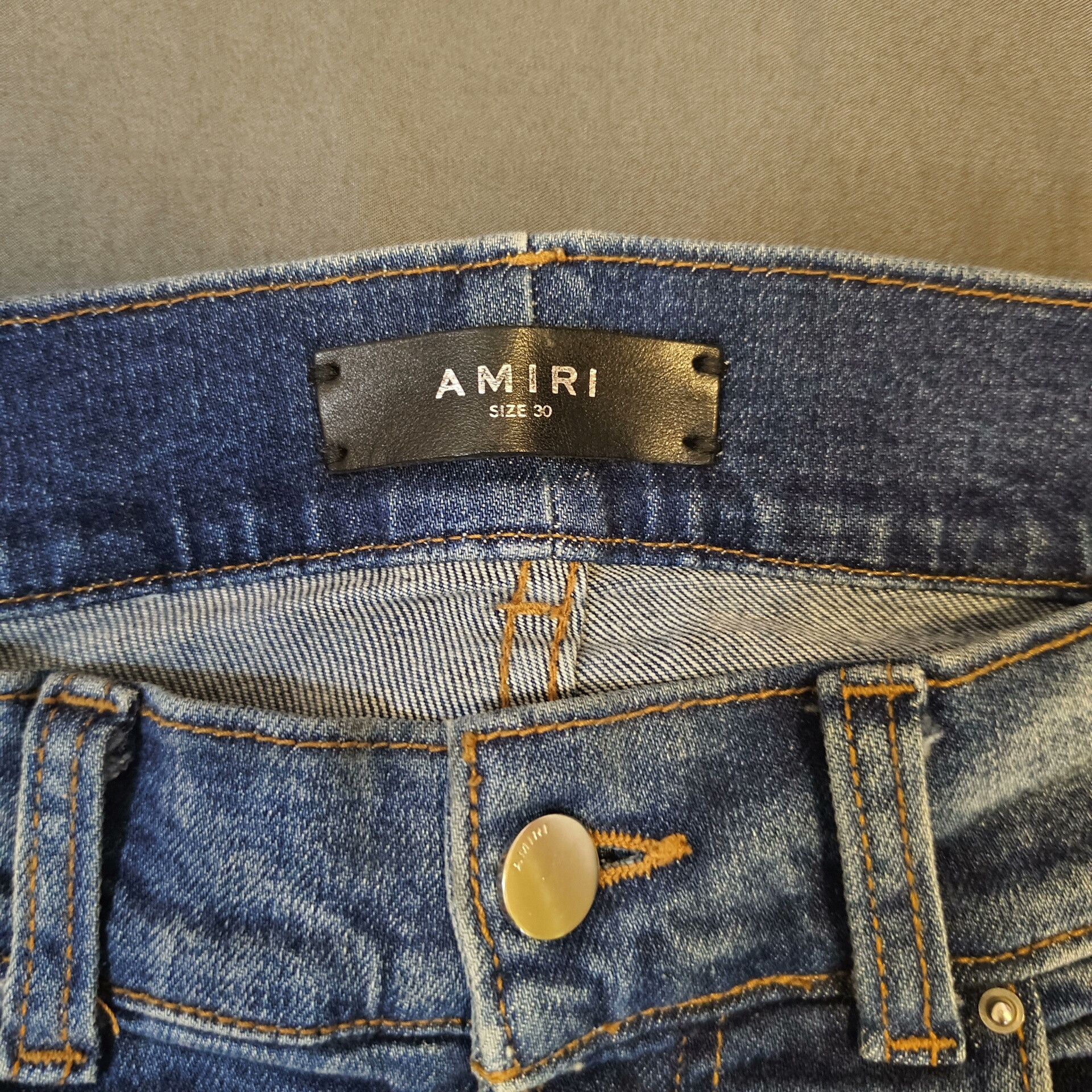 Amiri amiri distressed blue and white jeans Size US 30 / EU 46 - 5 Thumbnail