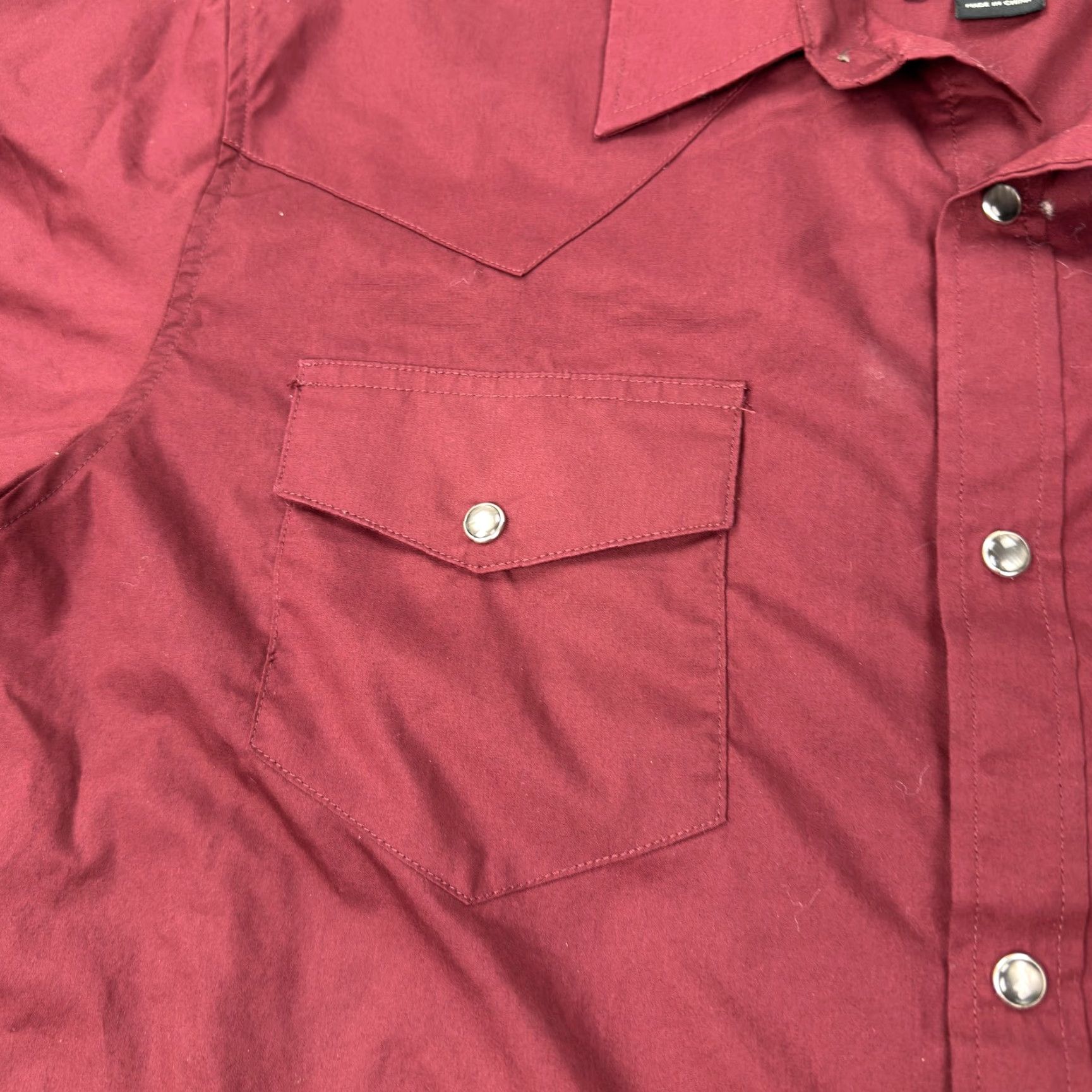 Vintage Gibson Trading Company Shirt Mens XL Maroon Western Pearl Snap Long Sleeve Button-Up Size US XL / EU 56 / 4 - 6 Thumbnail
